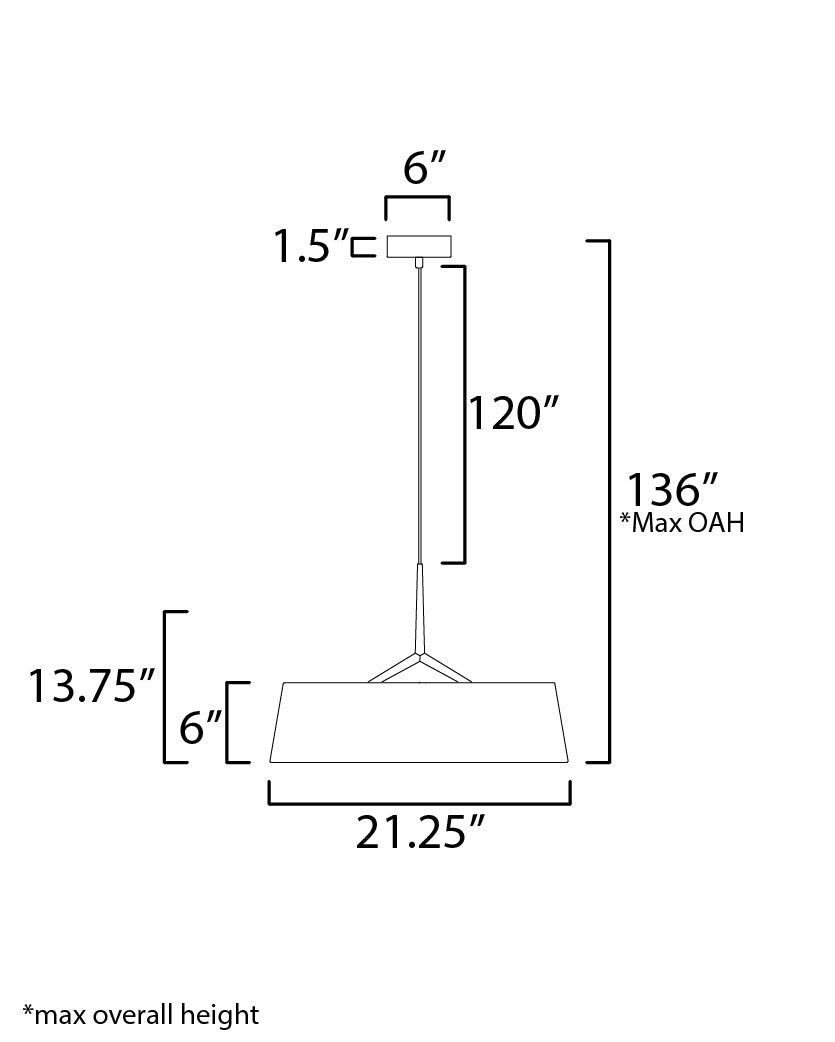 Paramount 21 Led Aged Brass