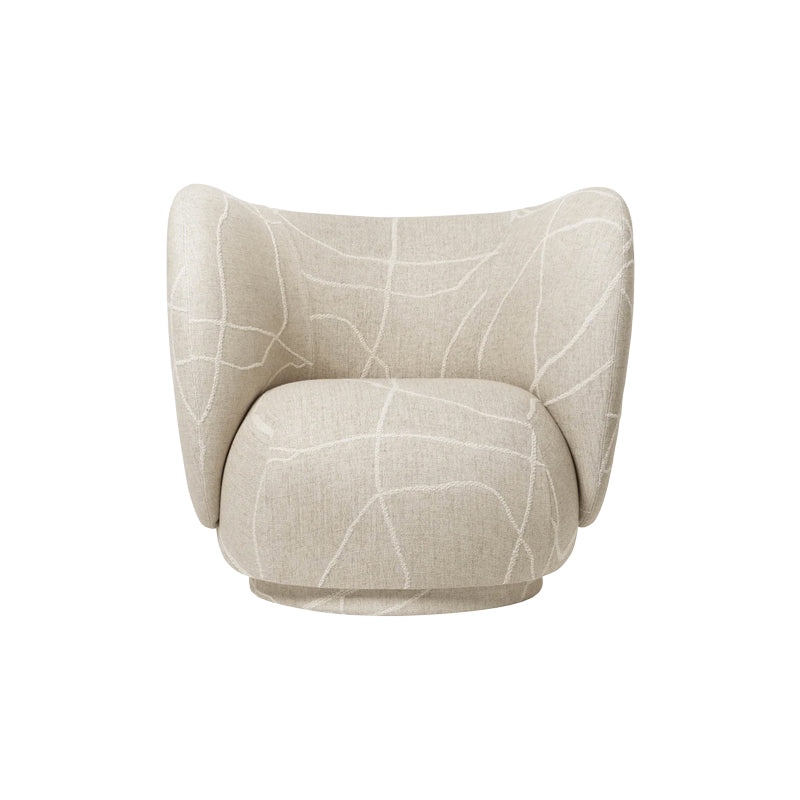 Rico Lounge Chair Swivel Can Lis Sand/Off-White