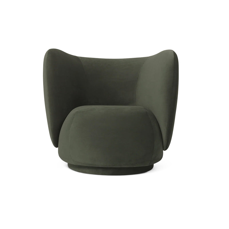 Rico Lounge Chair Swivel Velvet Pine