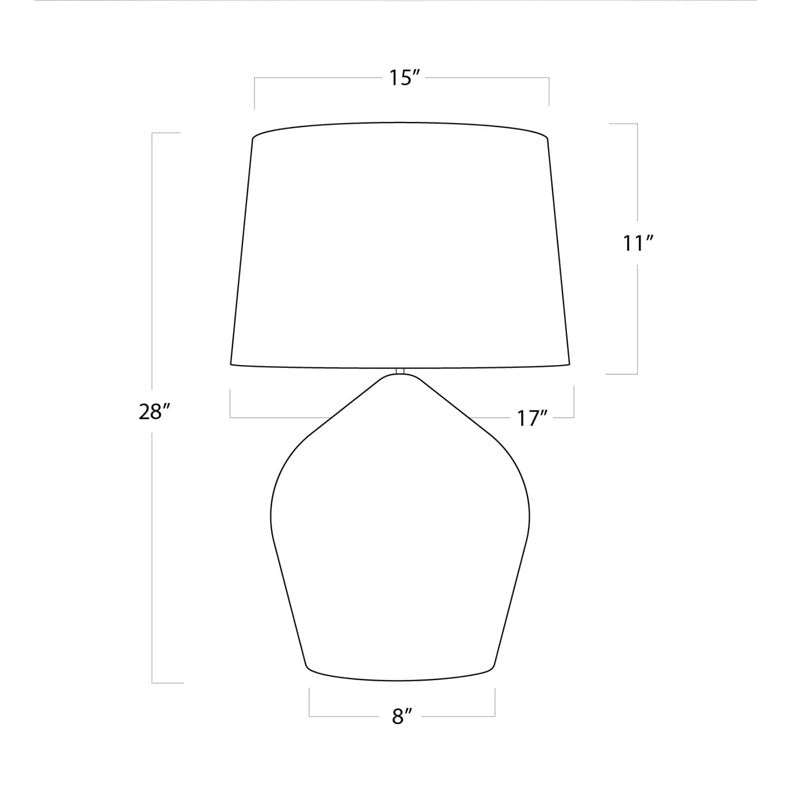 Georgian Table Lamp Black