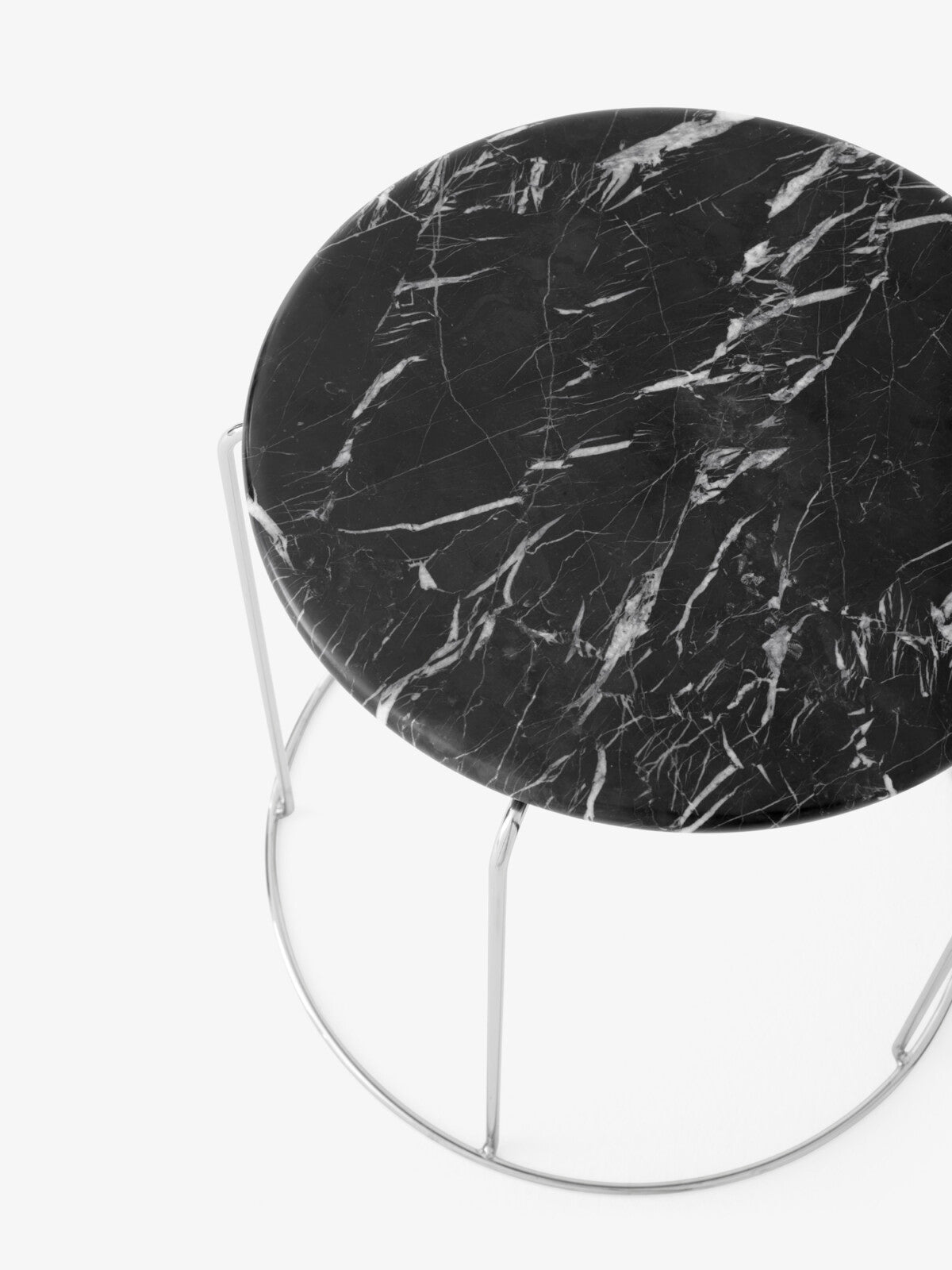 Ware Stool Marble Top VP11 Nero