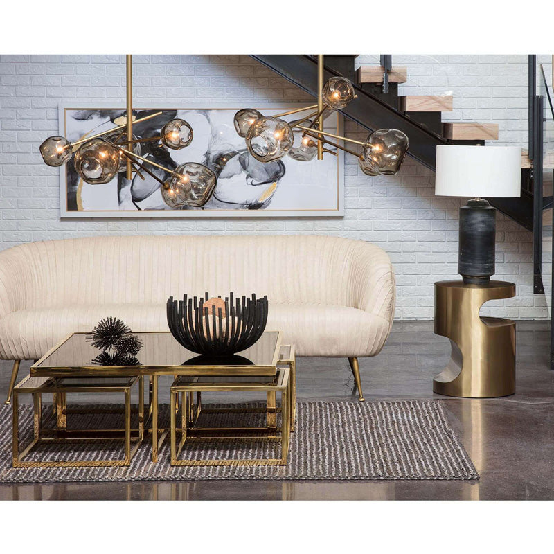 Molten Chandelier Brass