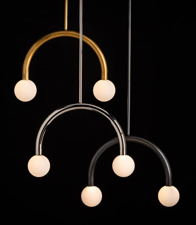 Happy Pendant Small Natural Brass