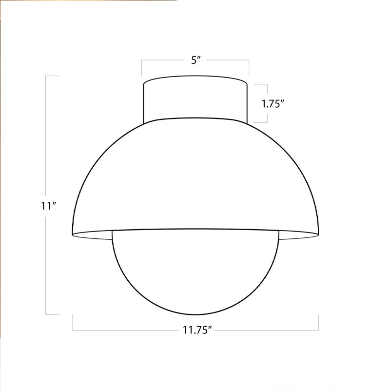 Montreux Flush Mount Brass