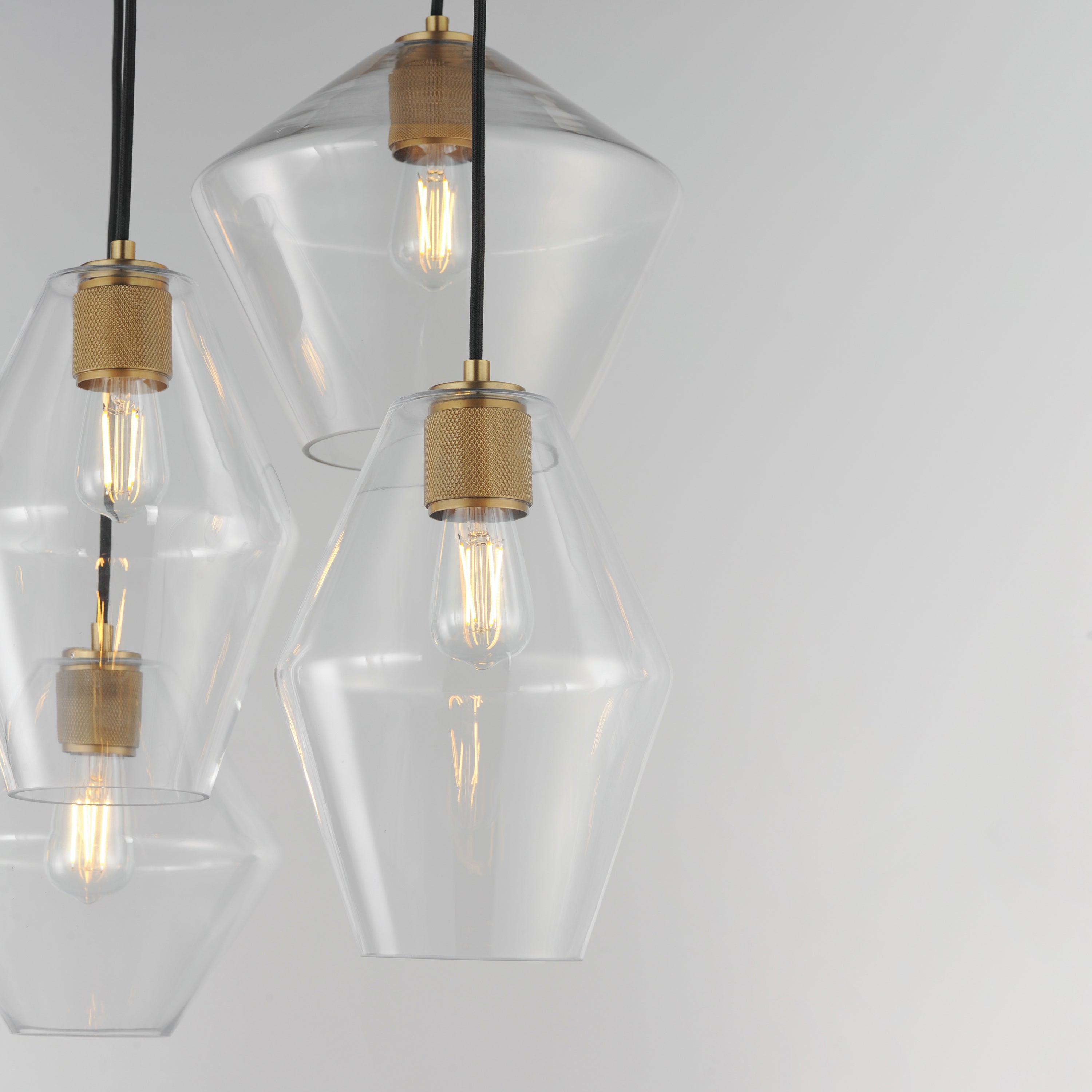 Geode 8 Light Pendant Brass