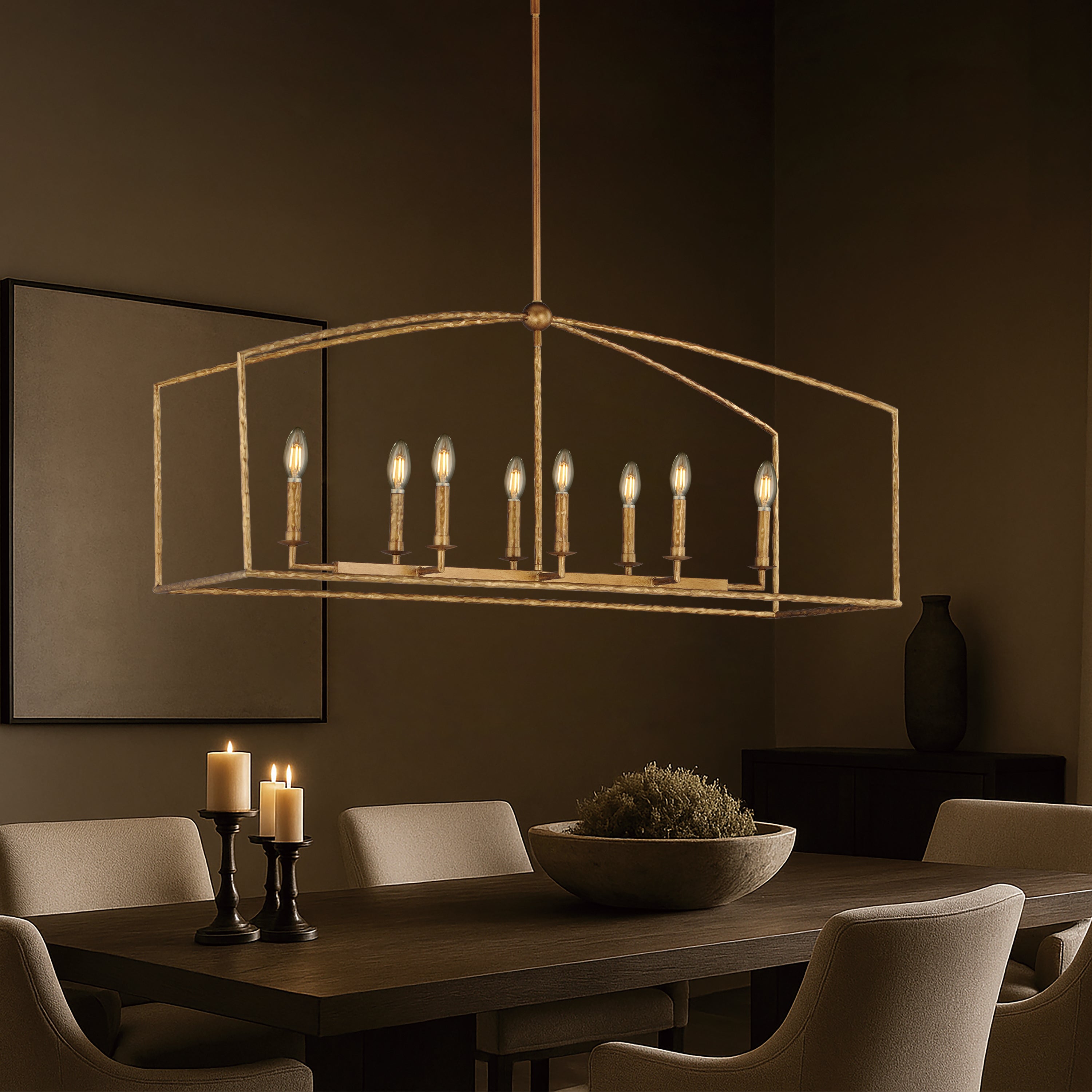 Martel 8 Light Chandelier Gold