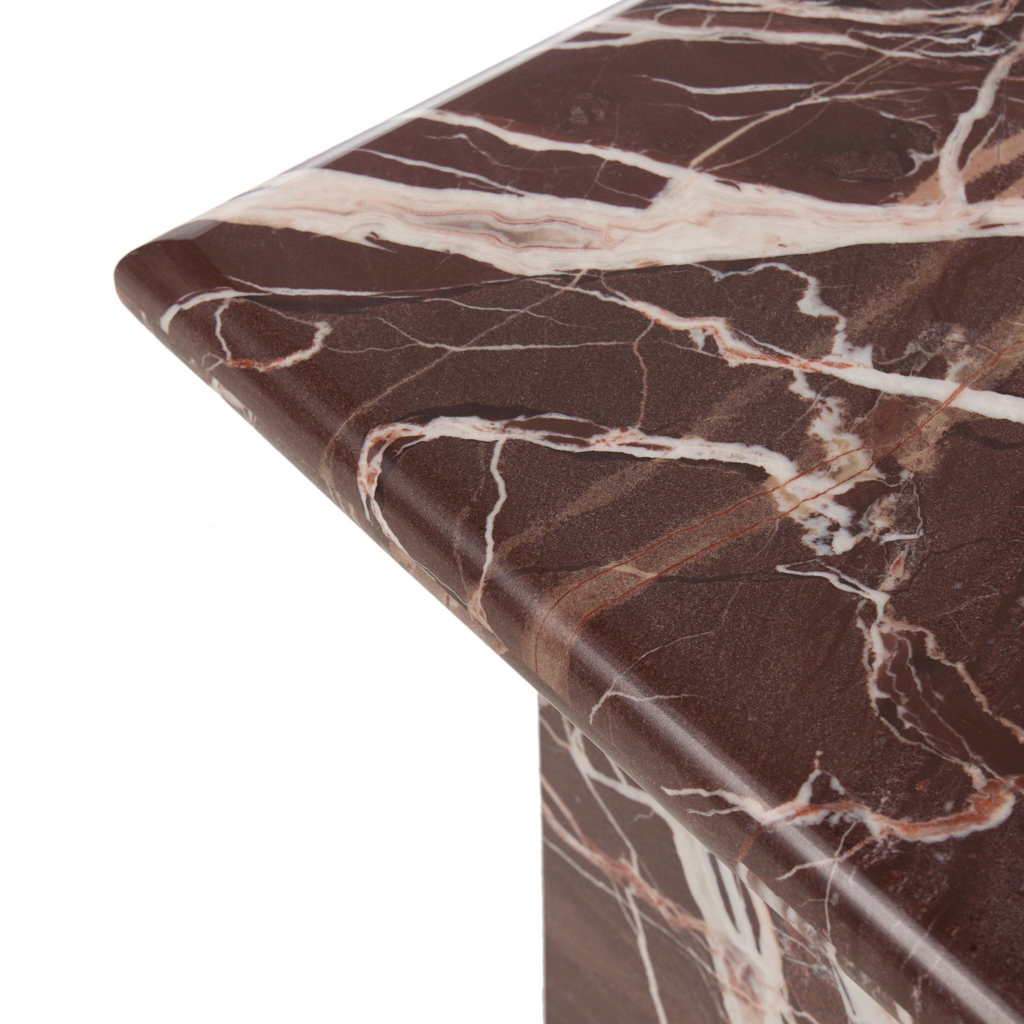 Arum End Table Merlot Marble