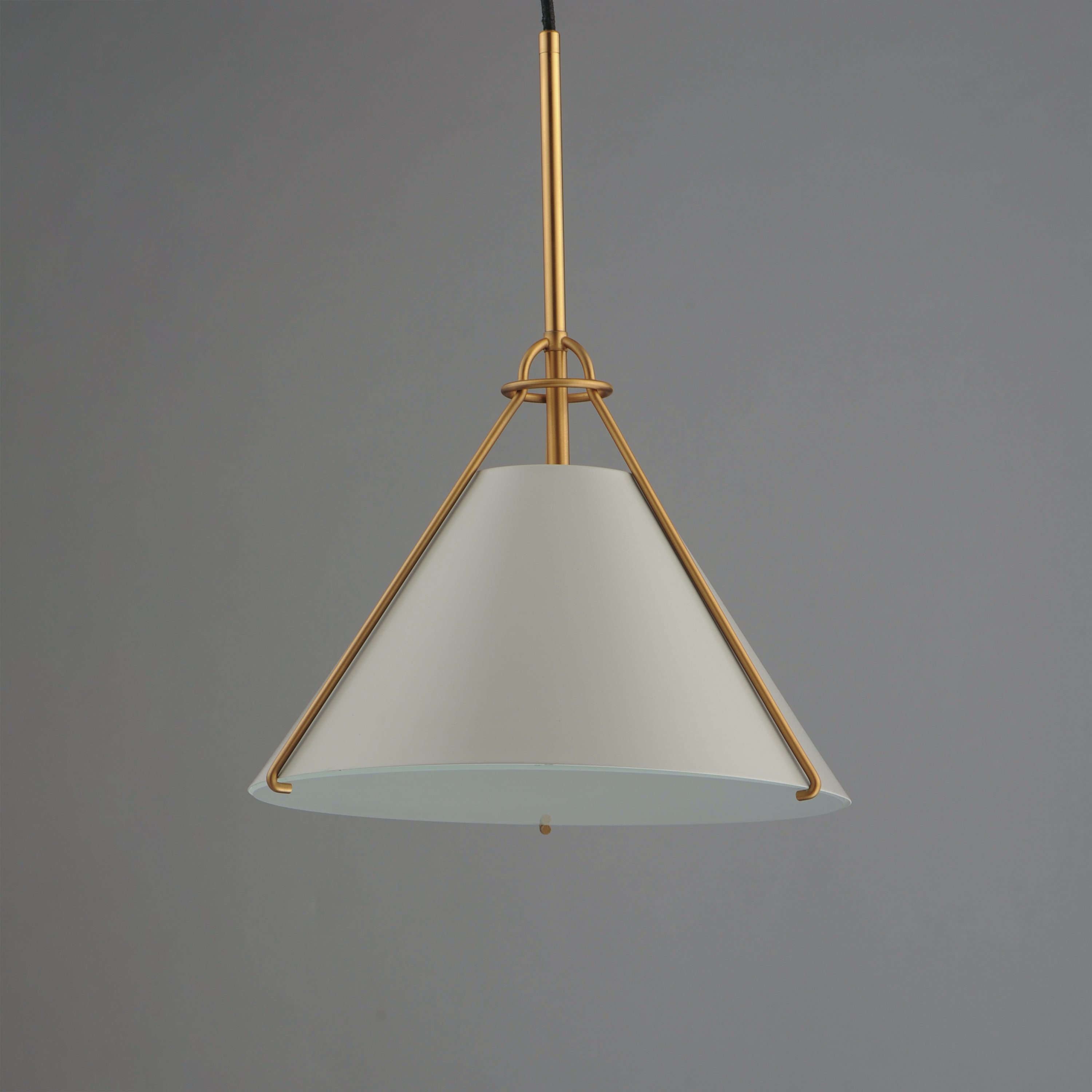 Lucas Single Pendant Gray/Brass