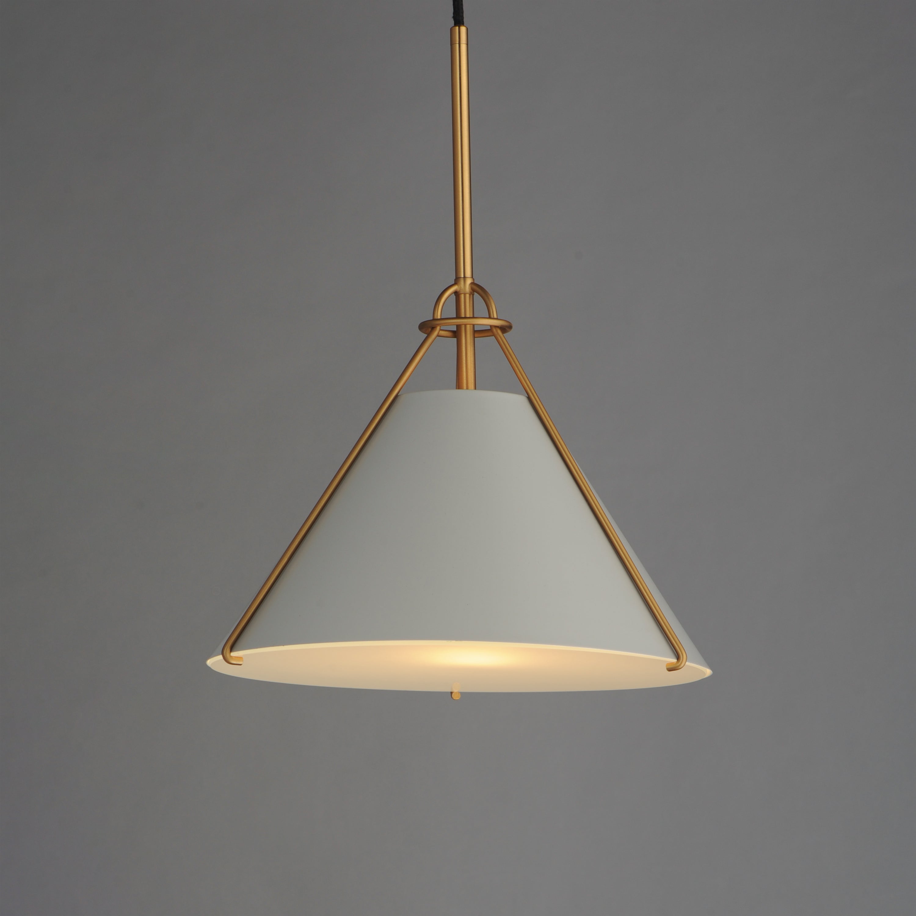 Lucas Single Pendant Gray/Brass