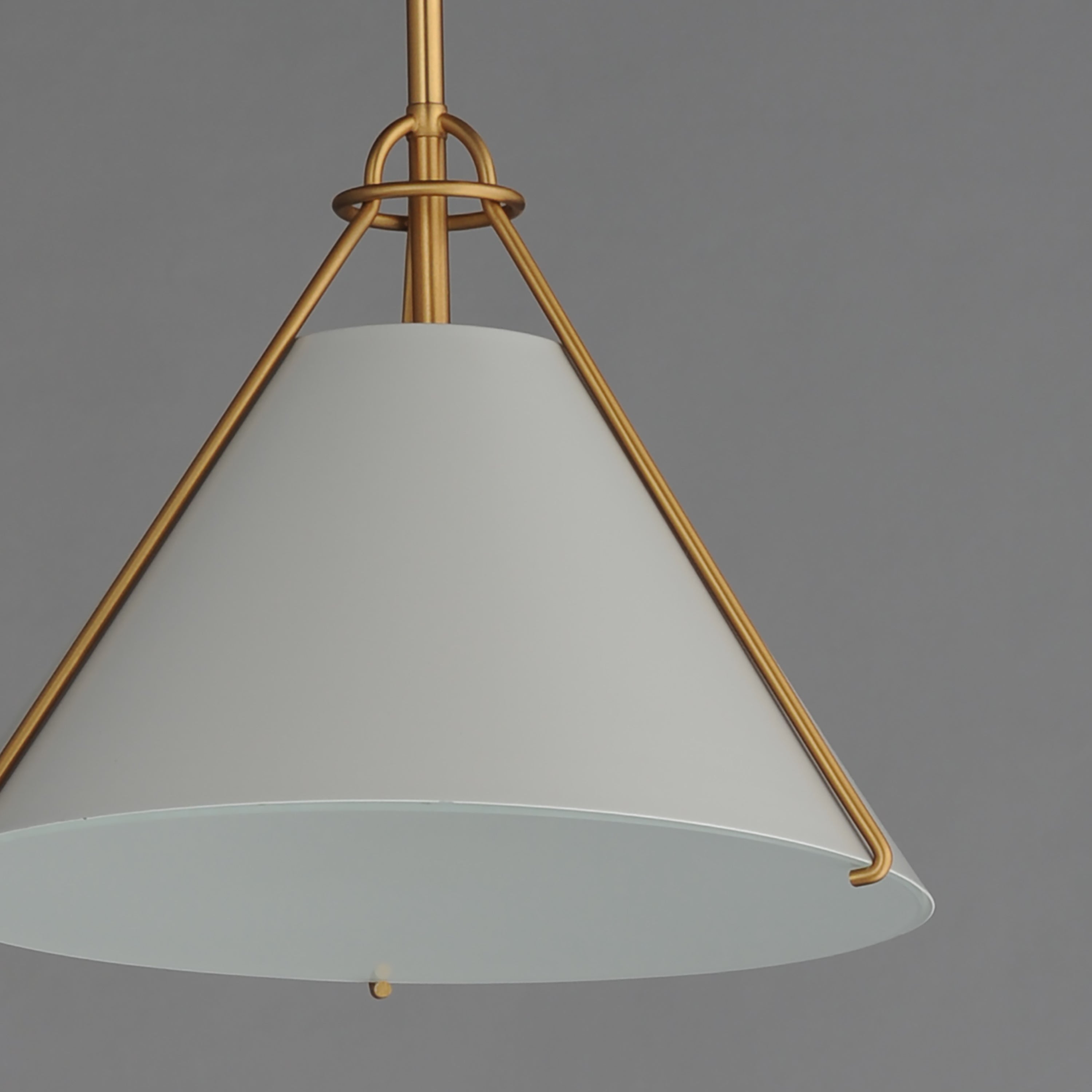 Lucas Single Pendant Gray/Brass