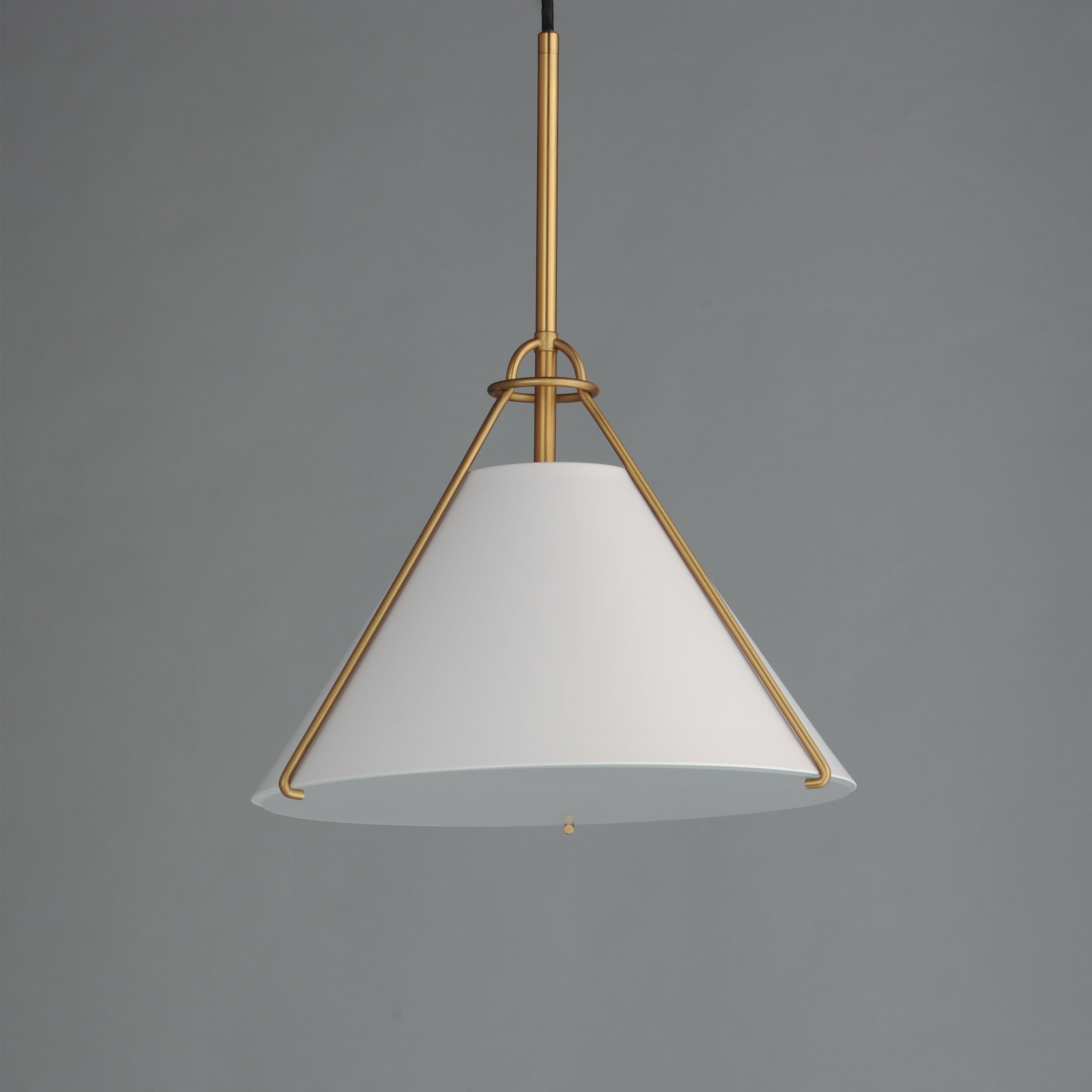 Lucas Single Pendant White/Brass
