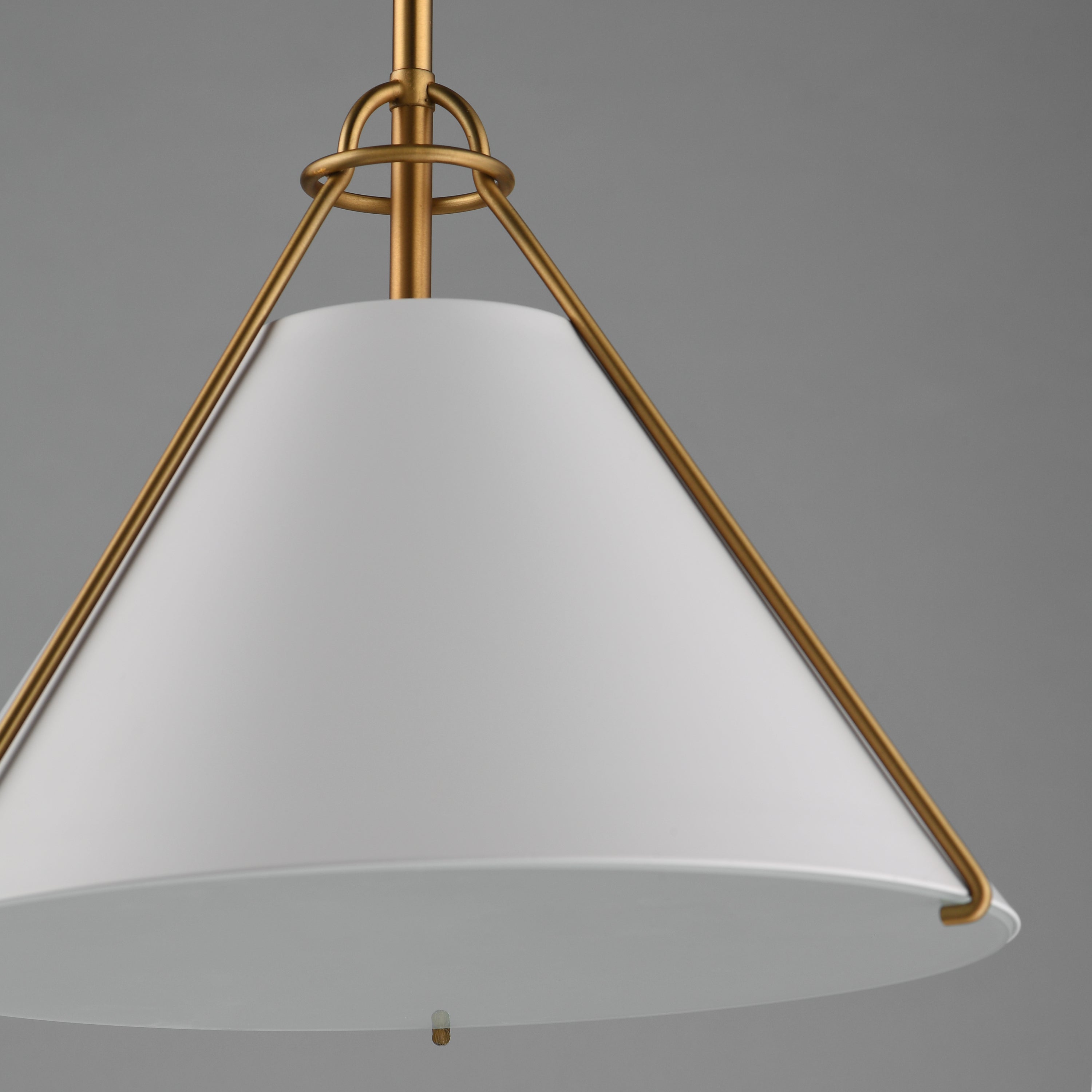 Lucas Single Pendant White/Brass