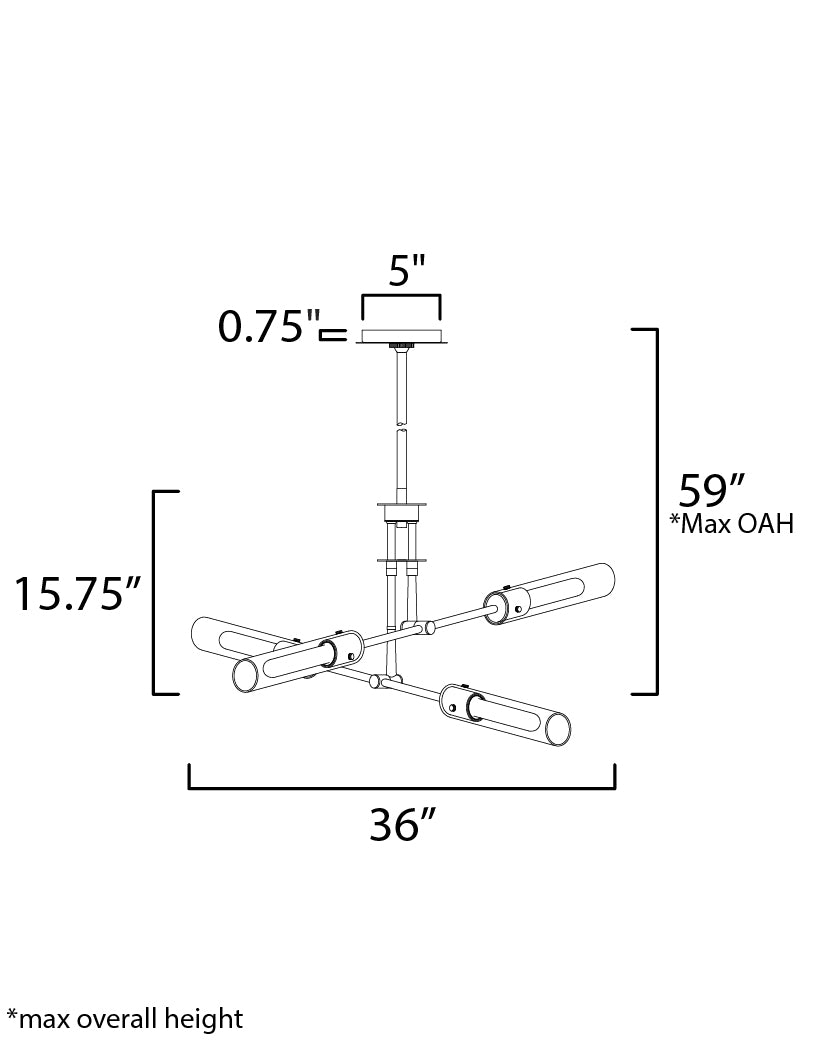 Equilibrium 4 Luces Dorado
