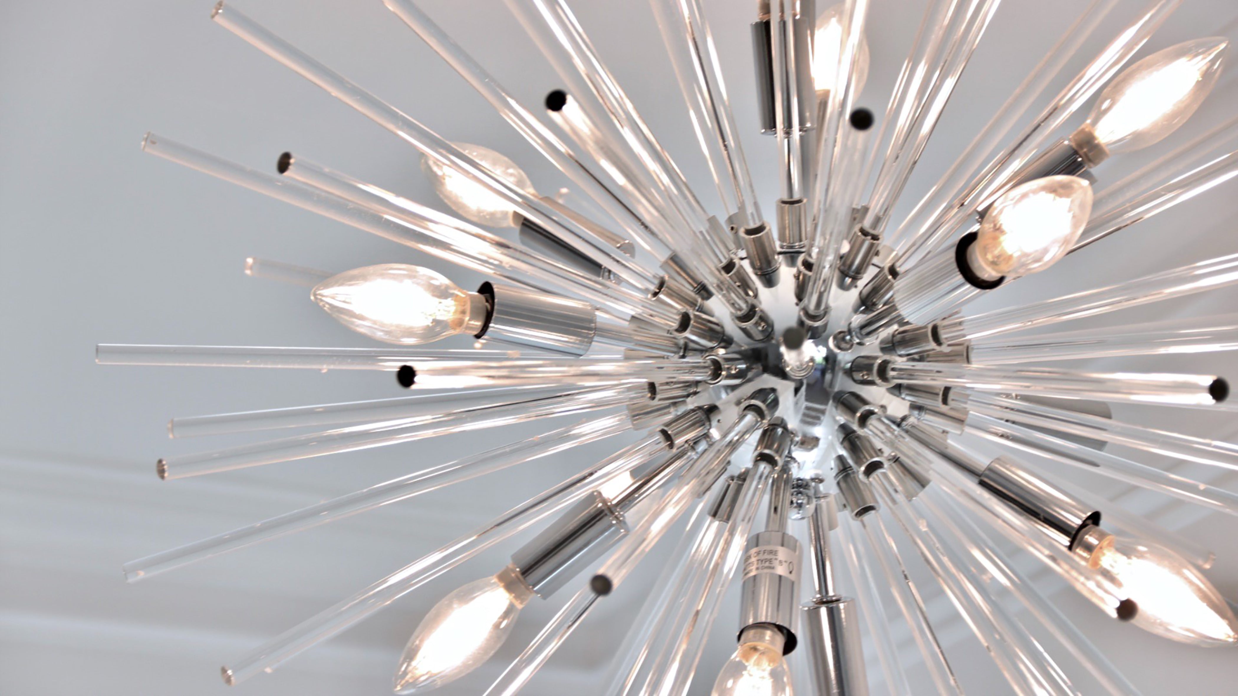 Polaris 12 Light Chandelier Polished Chrome