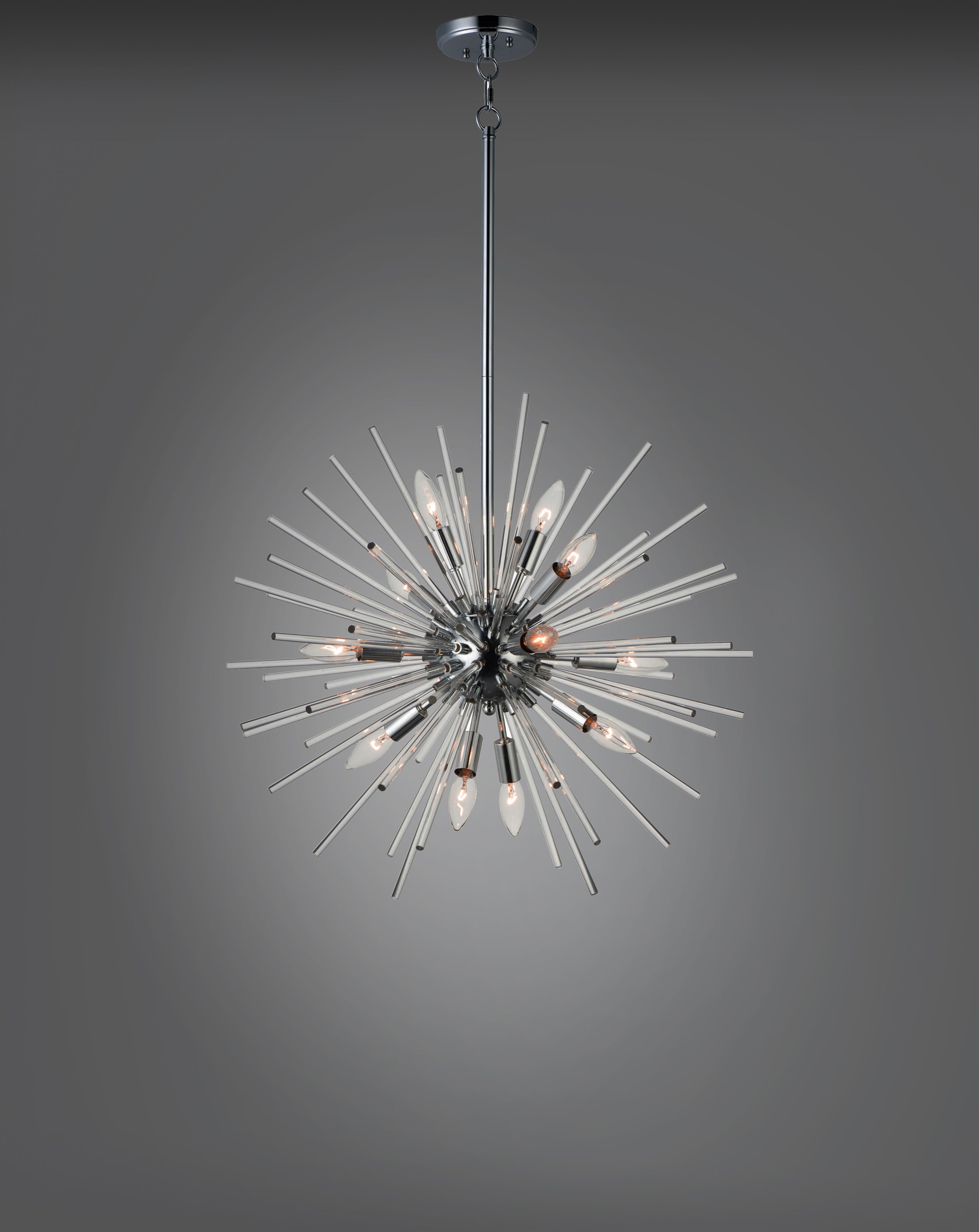 Polaris 12 Light Chandelier Polished Chrome