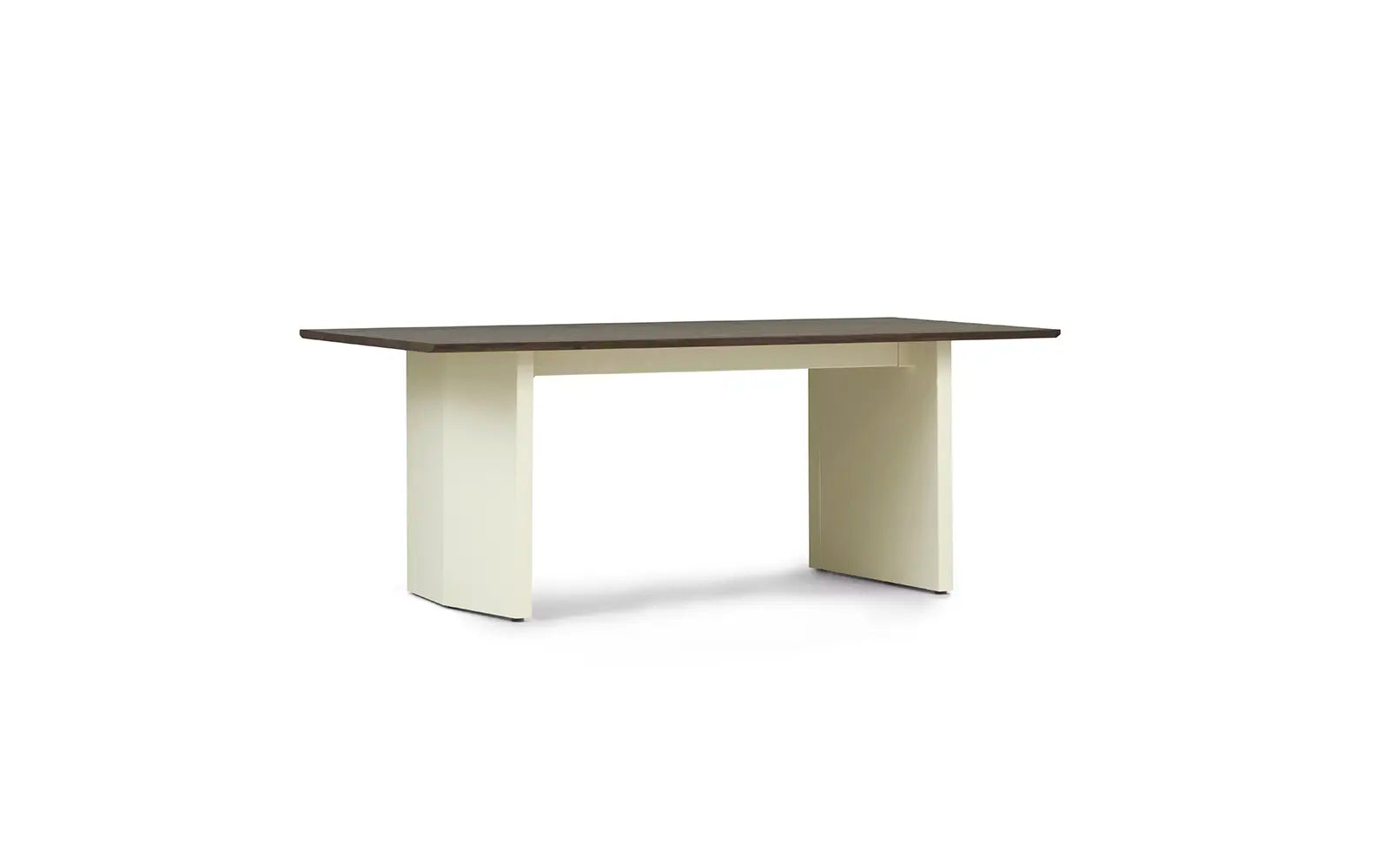 Panel Table Small Cream/Dark Brown