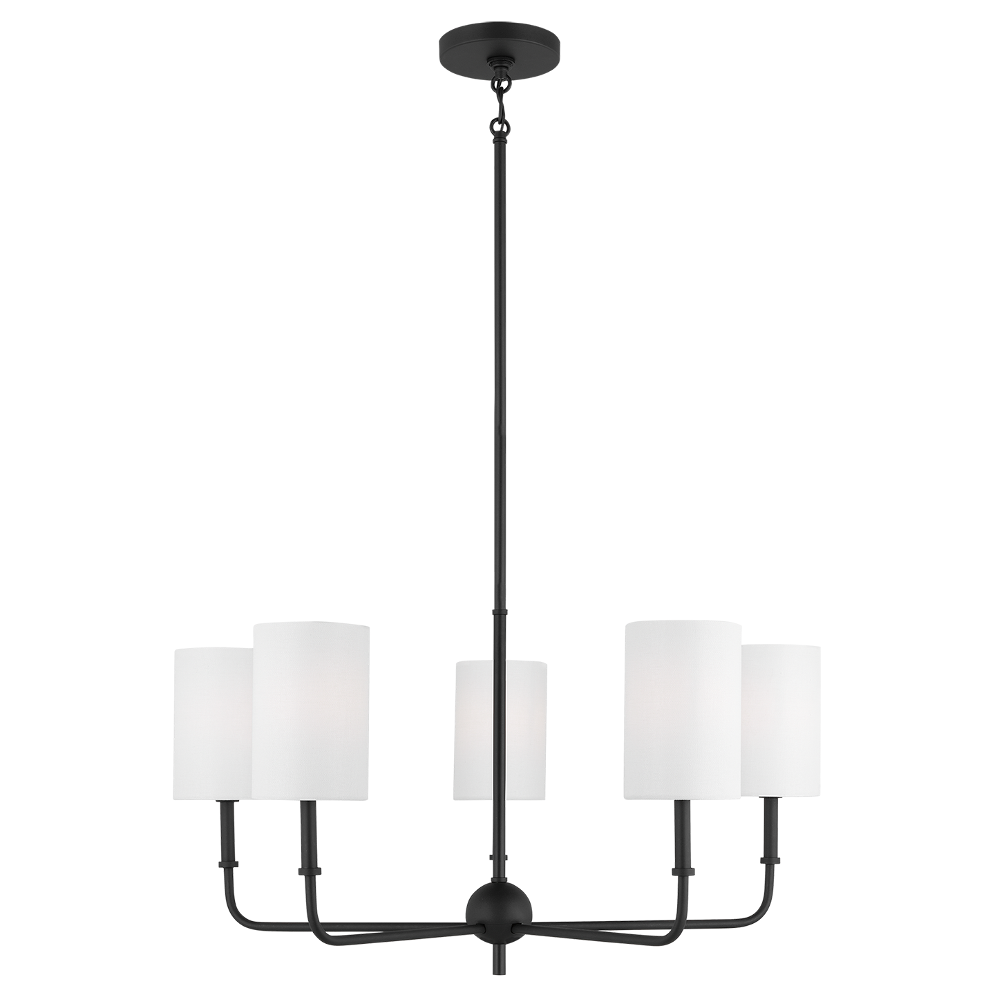 Foxdale Five Light Chandelier Black