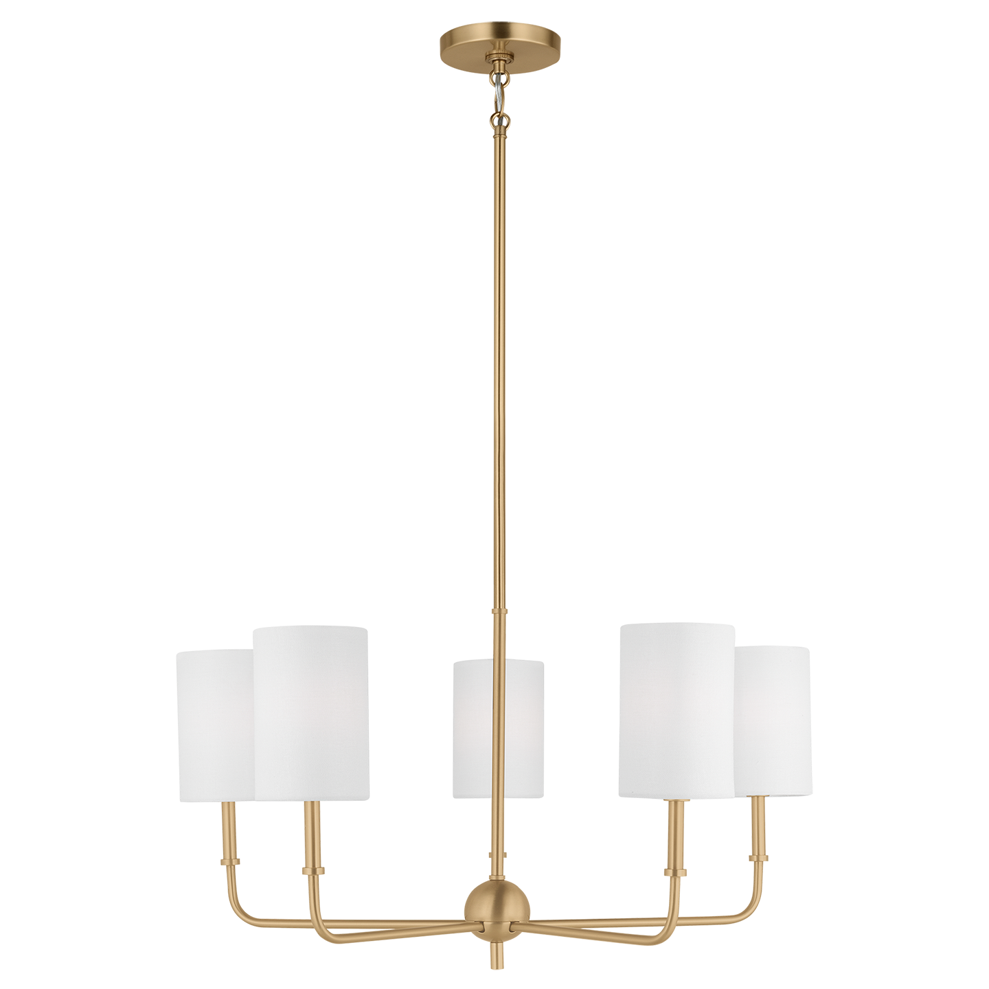 Foxdale Five Light Chandelier Brass