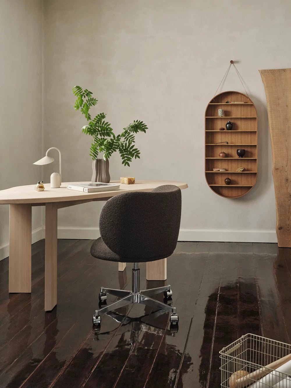 Rico Dining Chair Castors Dark Brown