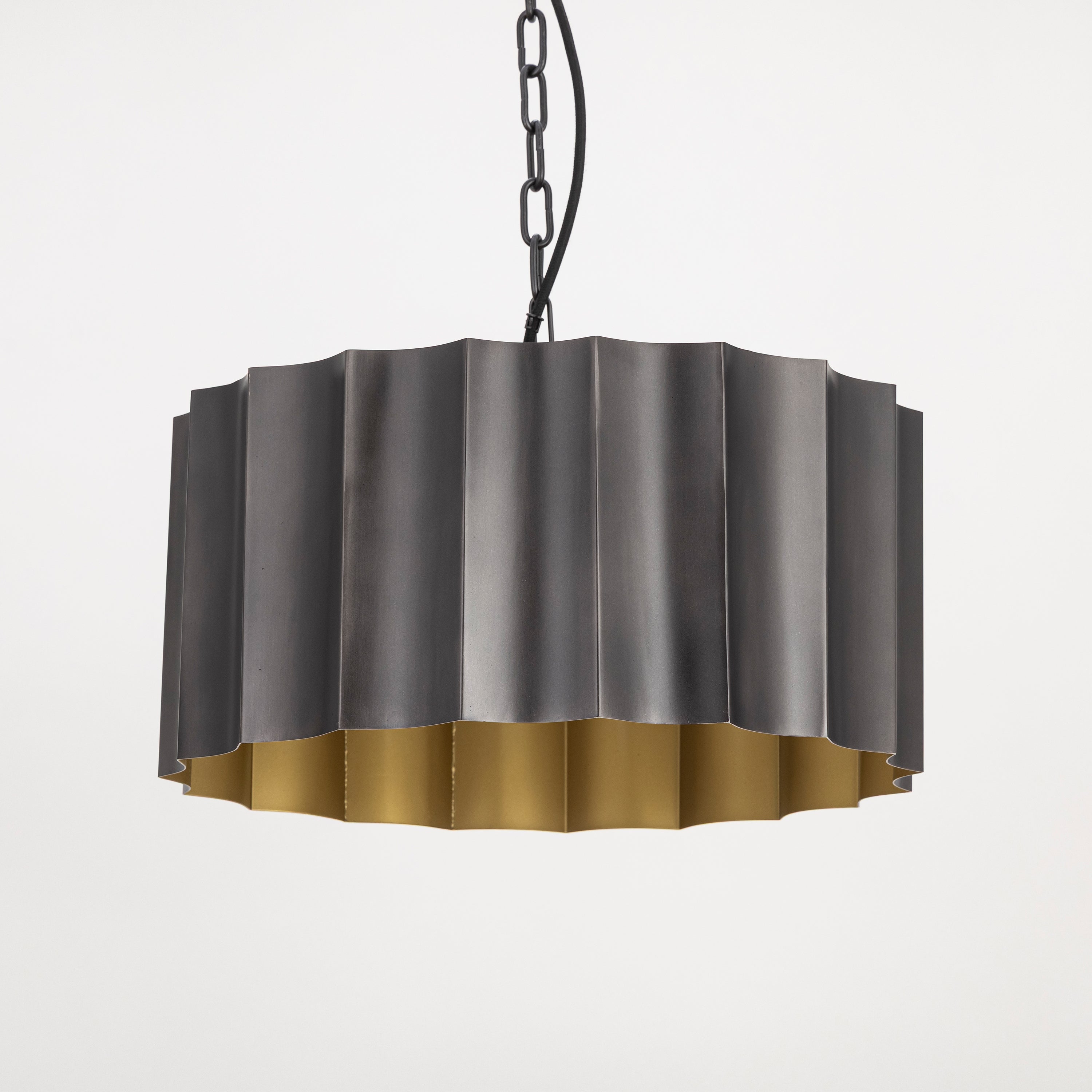 Allegra Large Pendant Gunmetal
