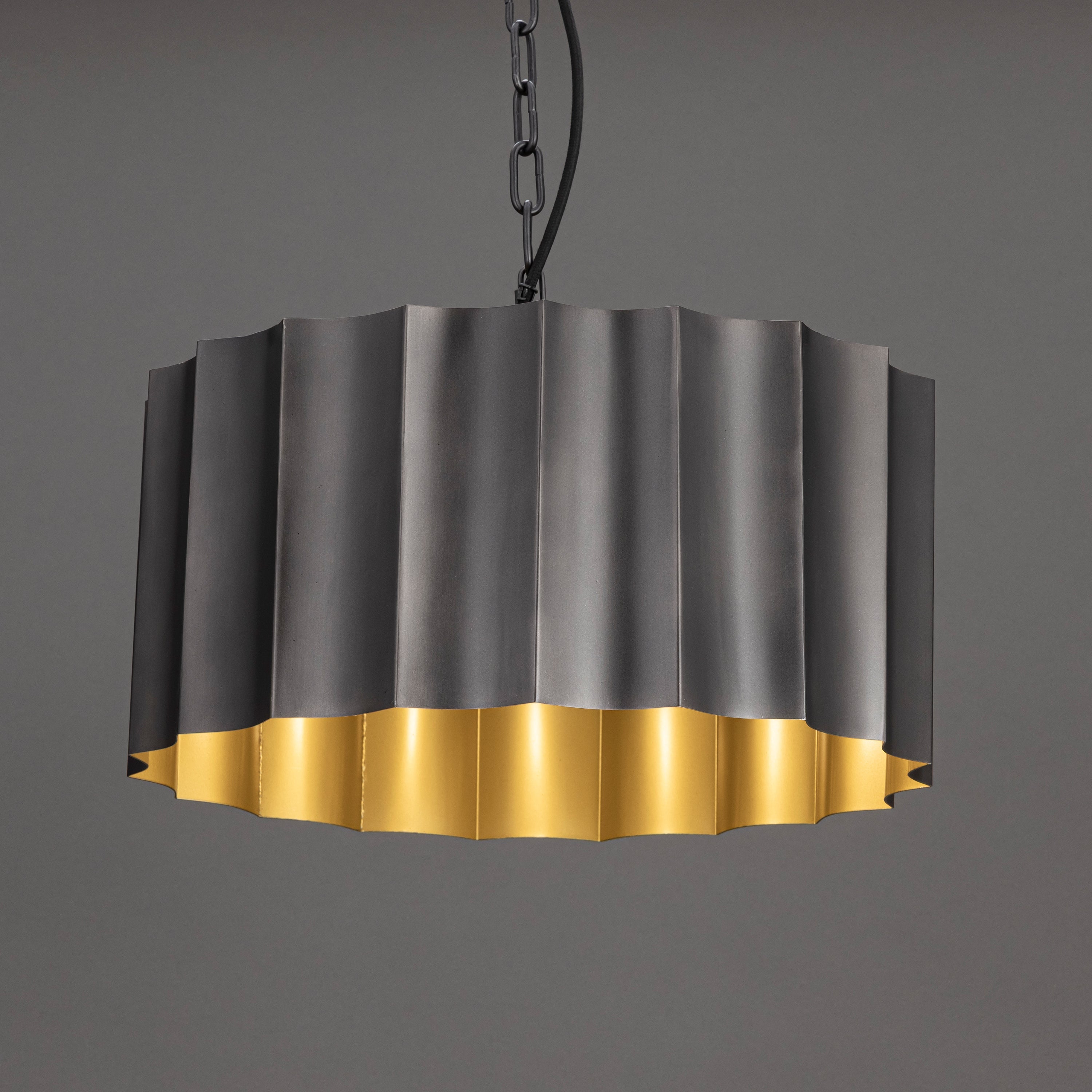 Allegra Large Pendant Gunmetal