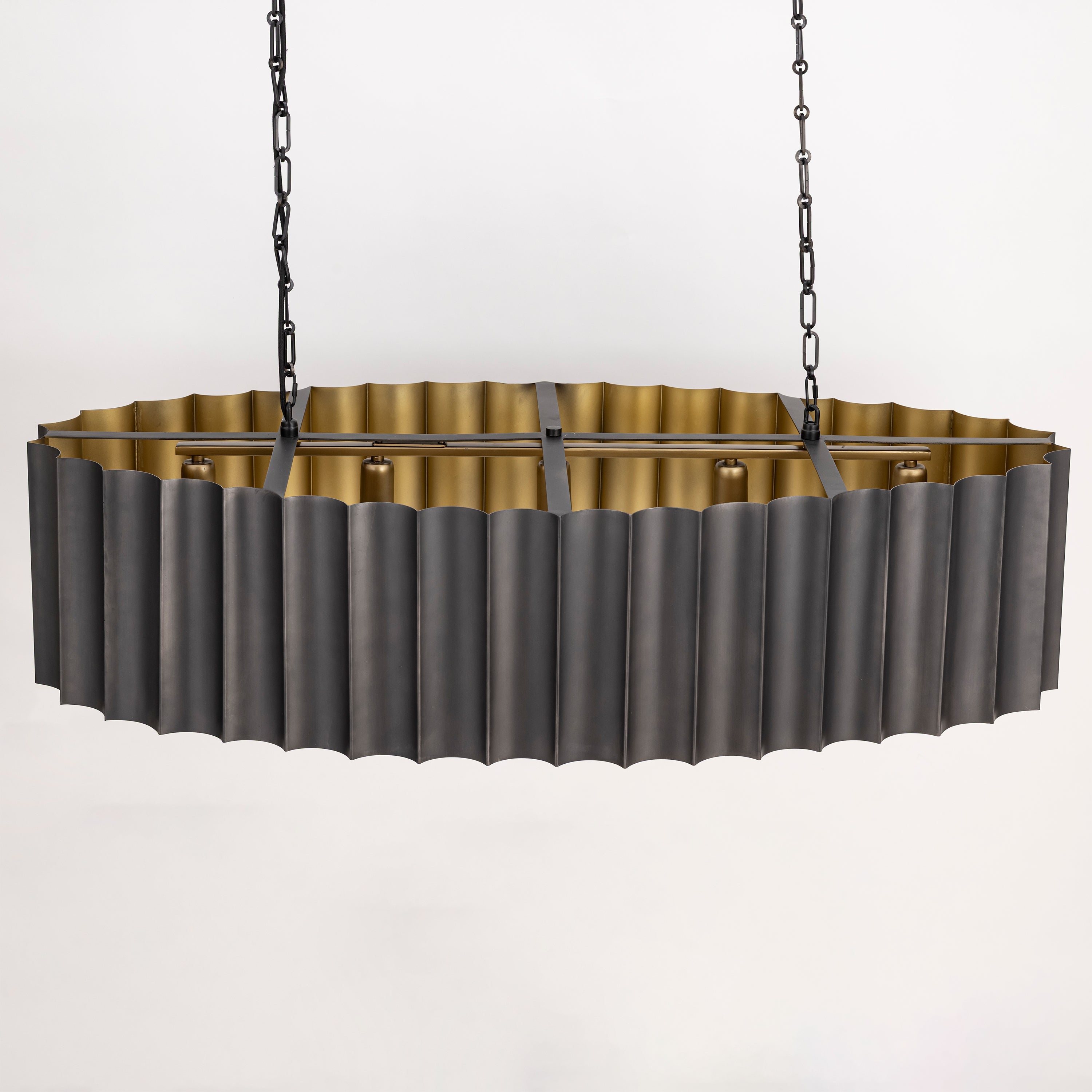 Allegra Linear Pendant Gunmetal
