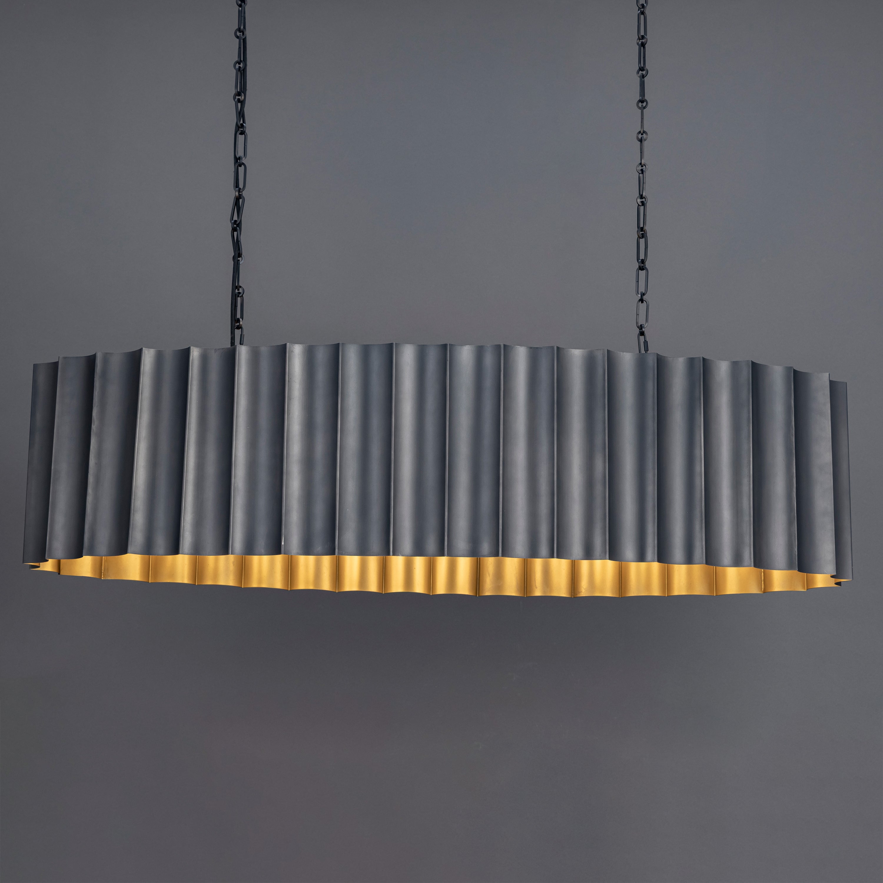 Allegra Linear Pendant Gunmetal