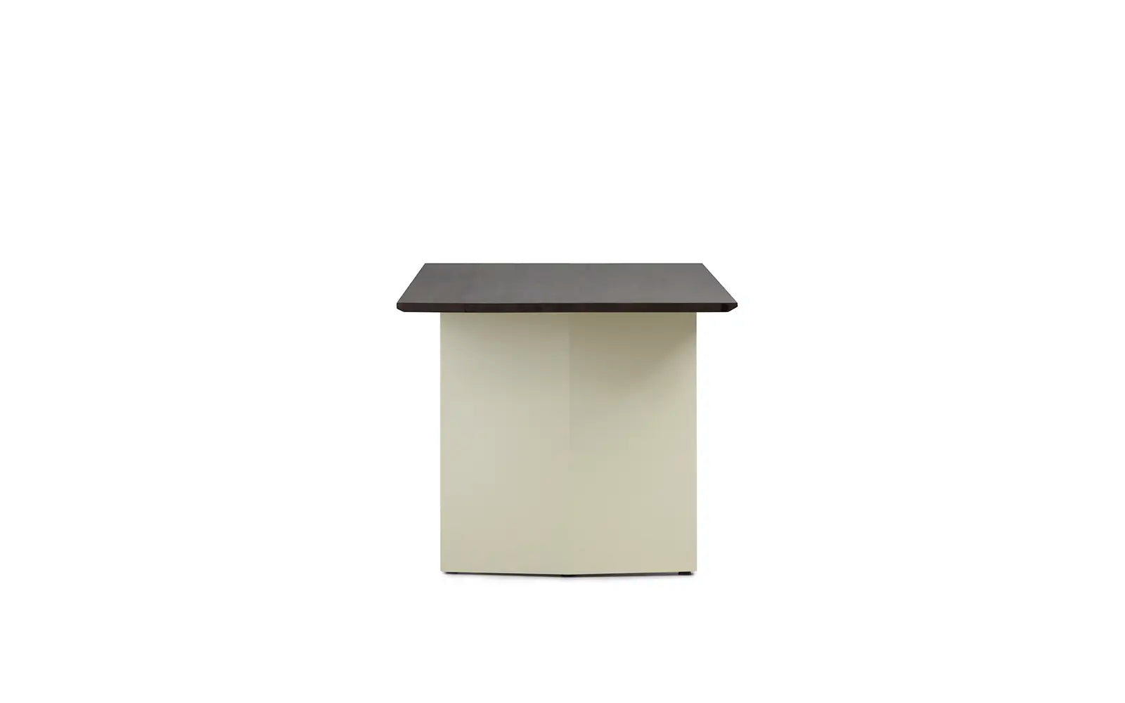 Panel Table Large Cream/Dark Brown