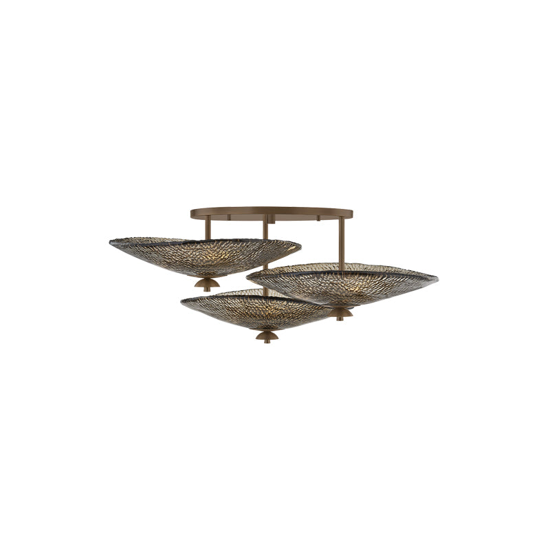 Alba 9 Light Flush Mount Bronze