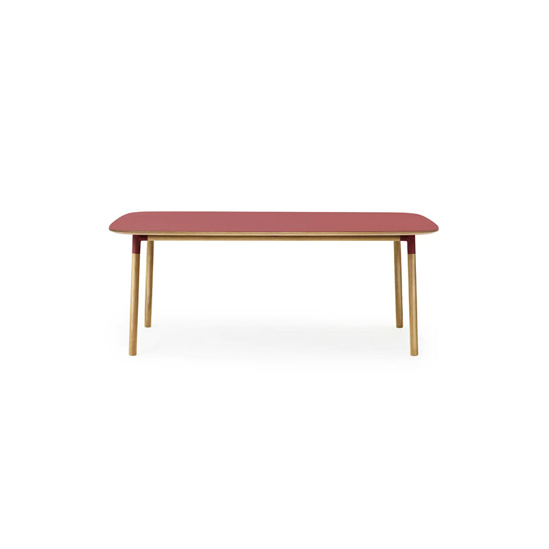 Form Table Large Red/Oak