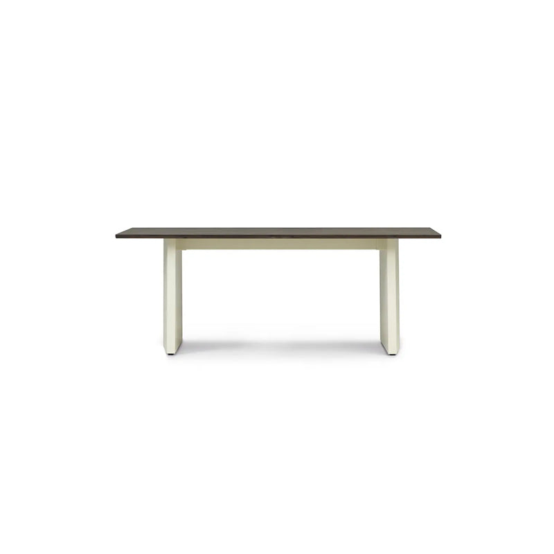 Panel Table Small Cream/Dark Brown