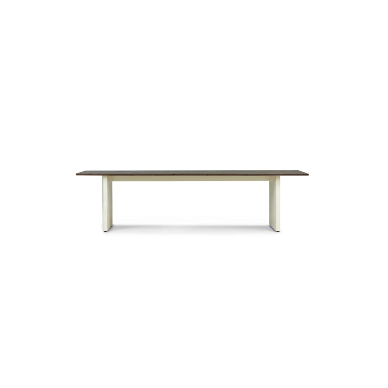 Panel Table Large Cream/Dark Brown