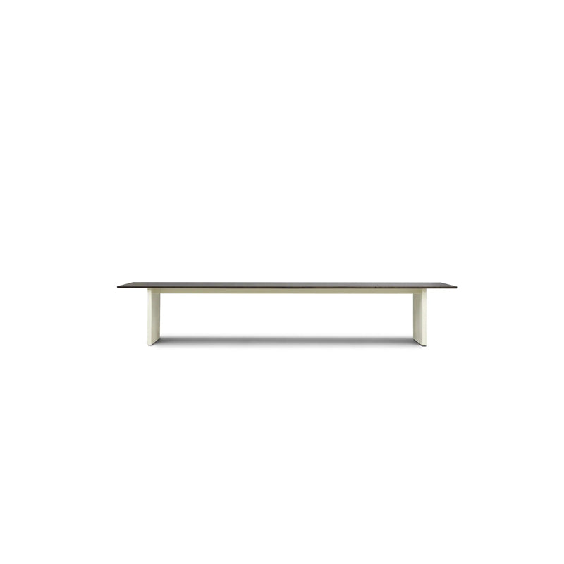 Panel Table XL Cream/Dark Brown