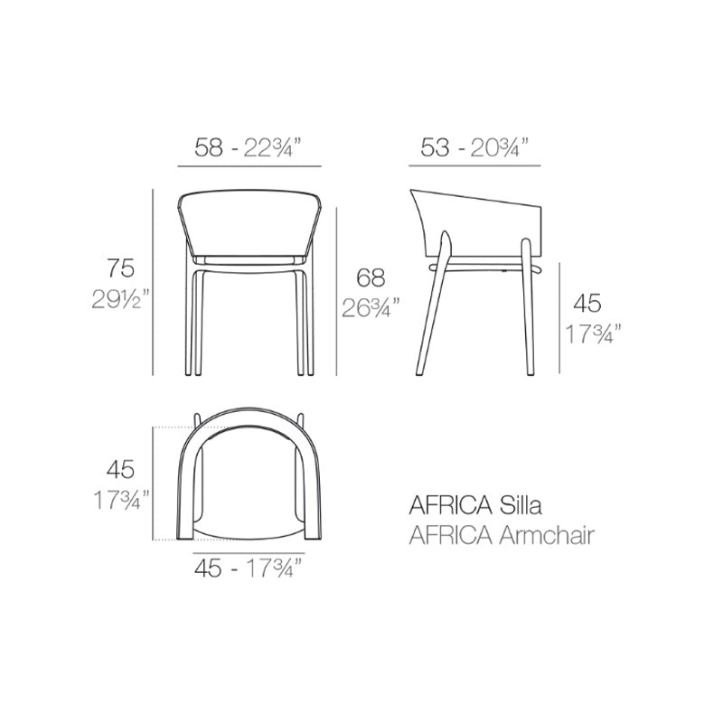 Africa Silla con Brazos