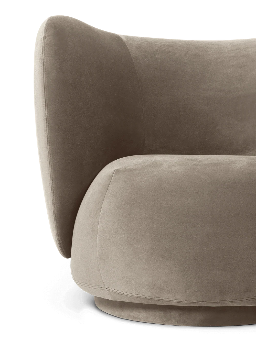 Rico Lounge Chair Swivel Velvet Beige
