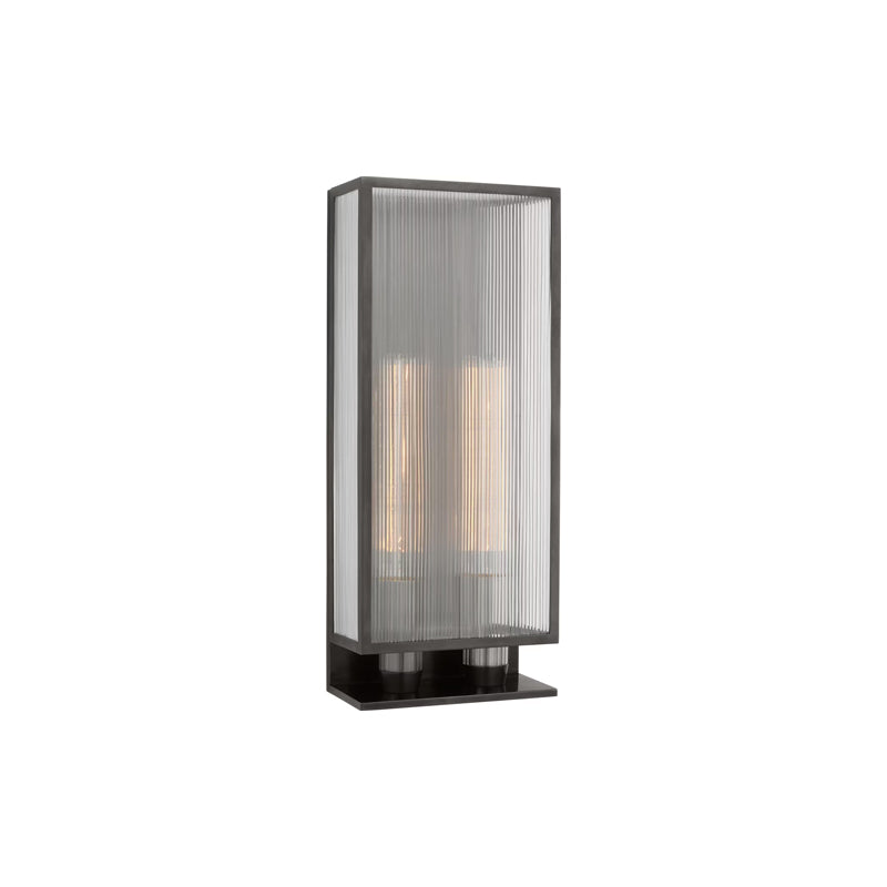 York Double Box Outdoor Sconce Bronze