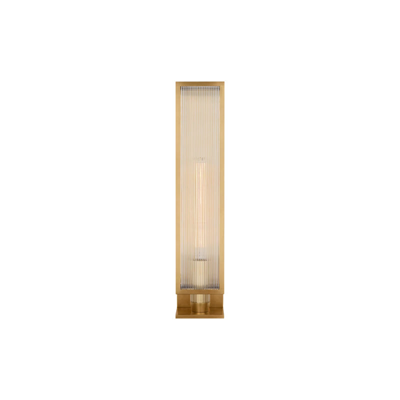 York Single Box Outdoor Sconce Brass
