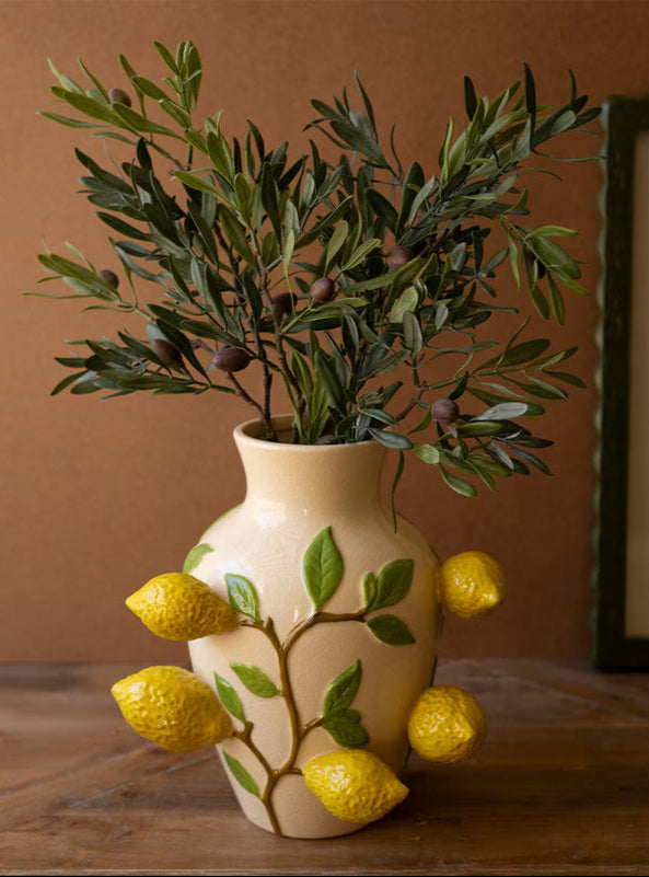Jarrón De Cerámica Limones