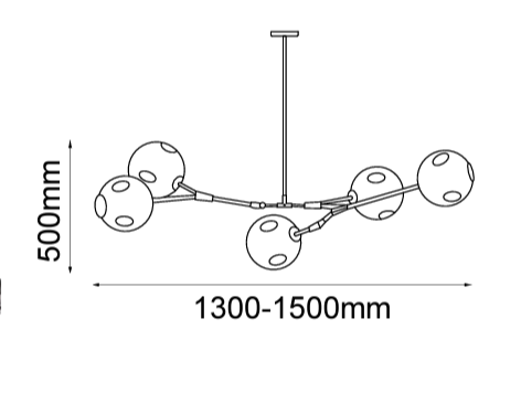 Sakura 8 Luces Negra