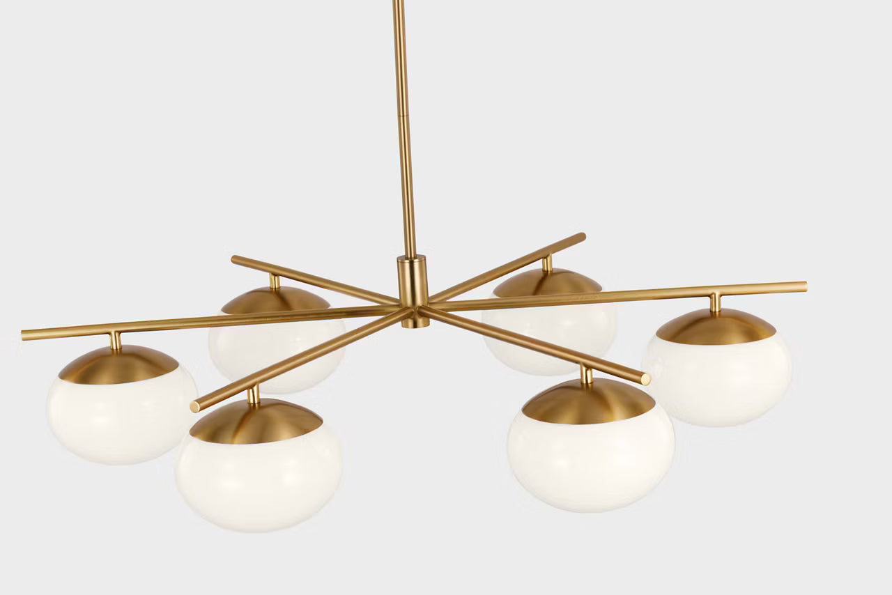 Lune Large Chandelier Brass