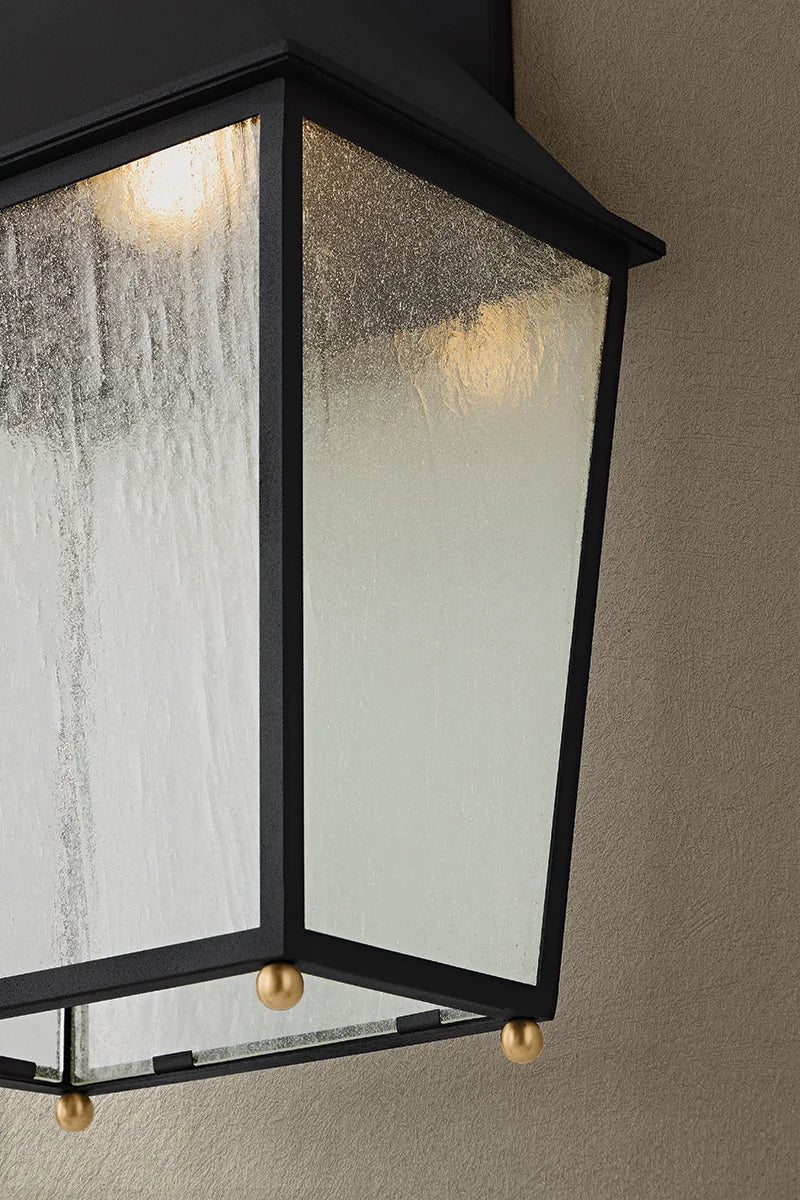 Gladden Lantern Sconce Black Large