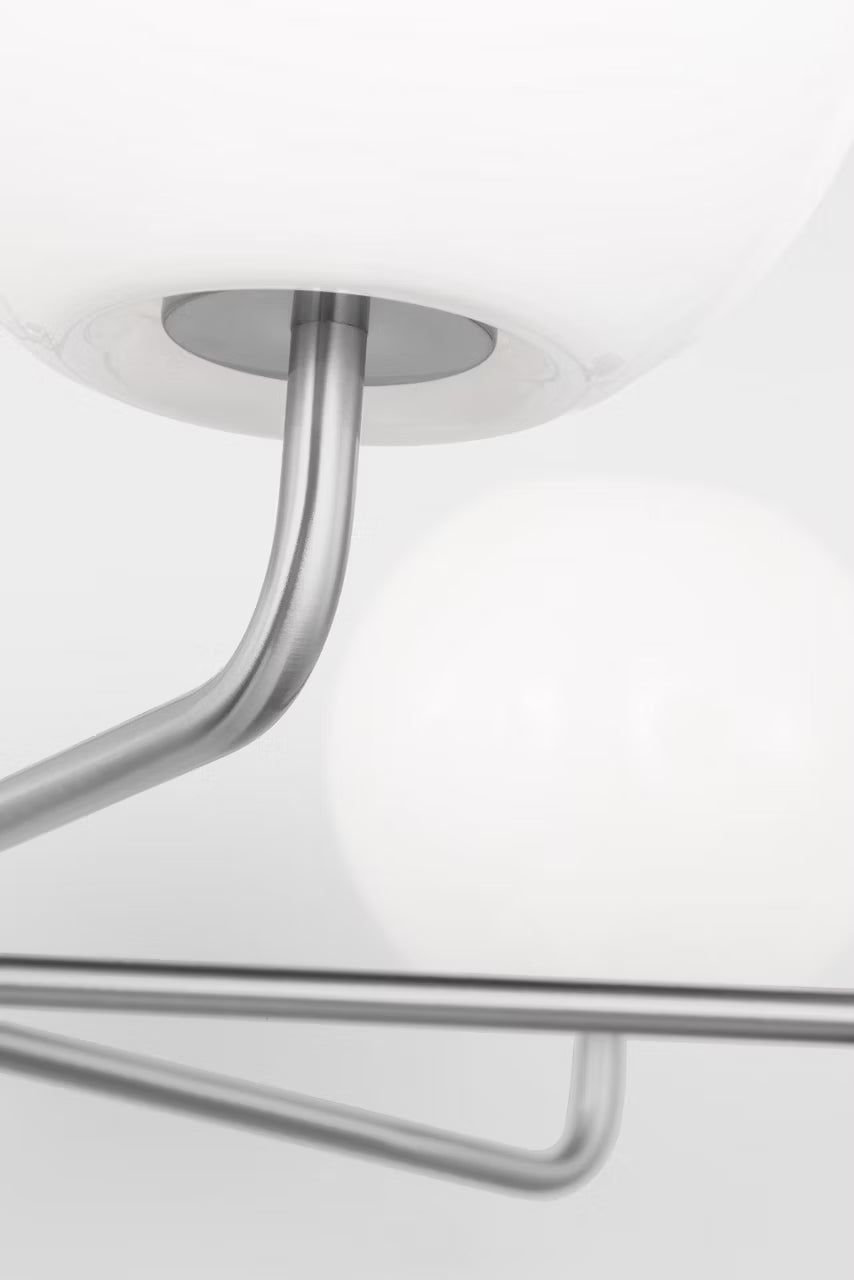 Rory Six Light Chandelier Nickel