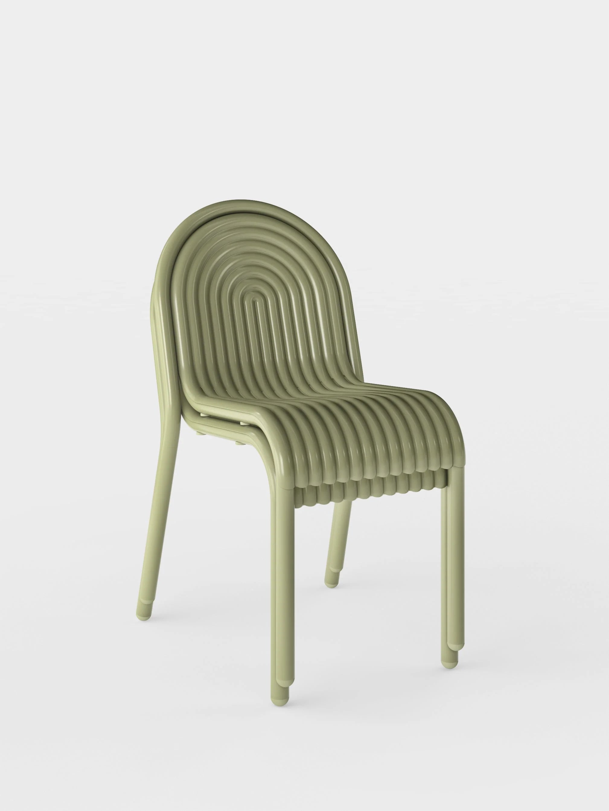 Groove Outdoor Side Chair Moss