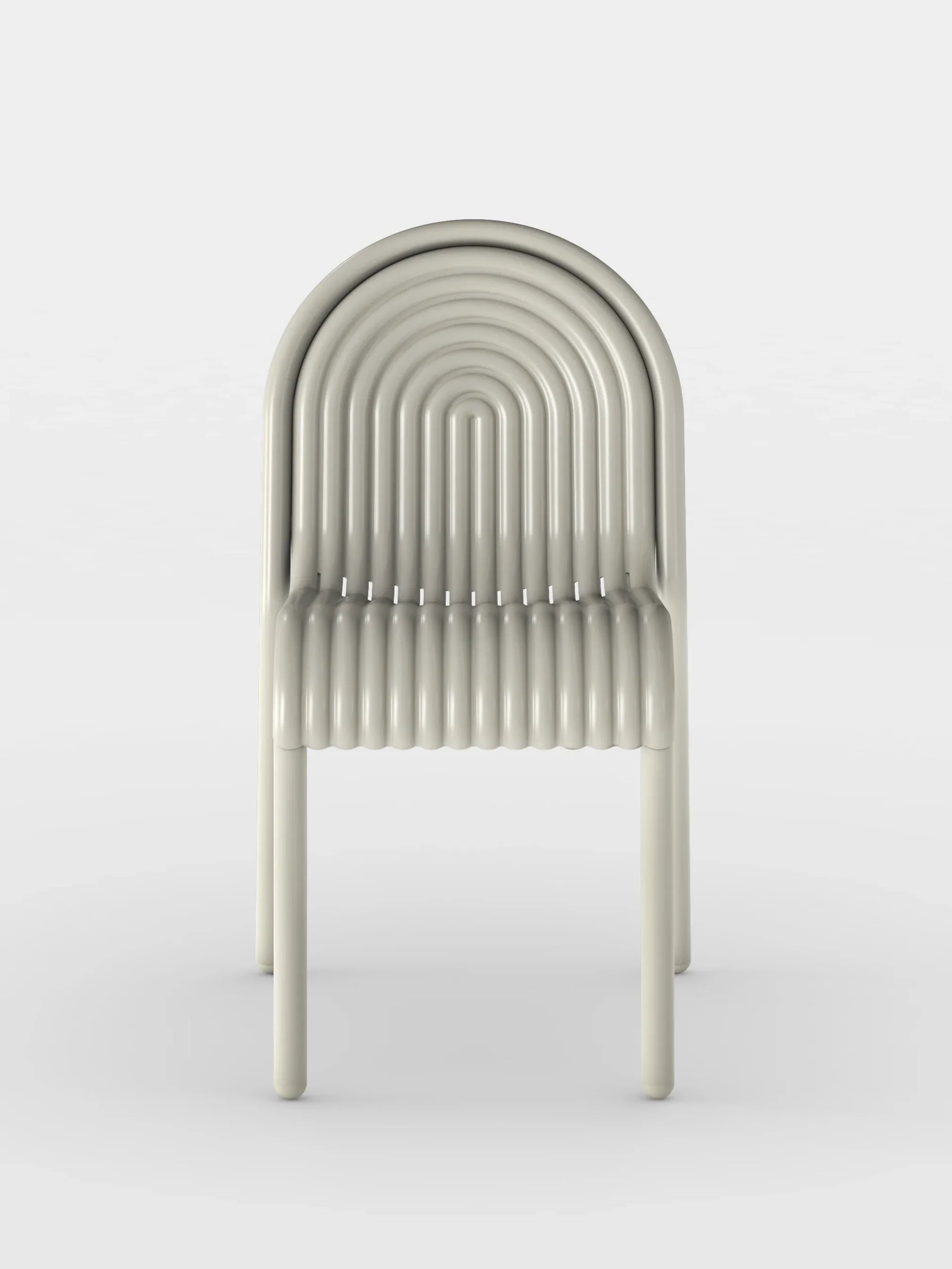 Groove Outdoor Side Chair Putty