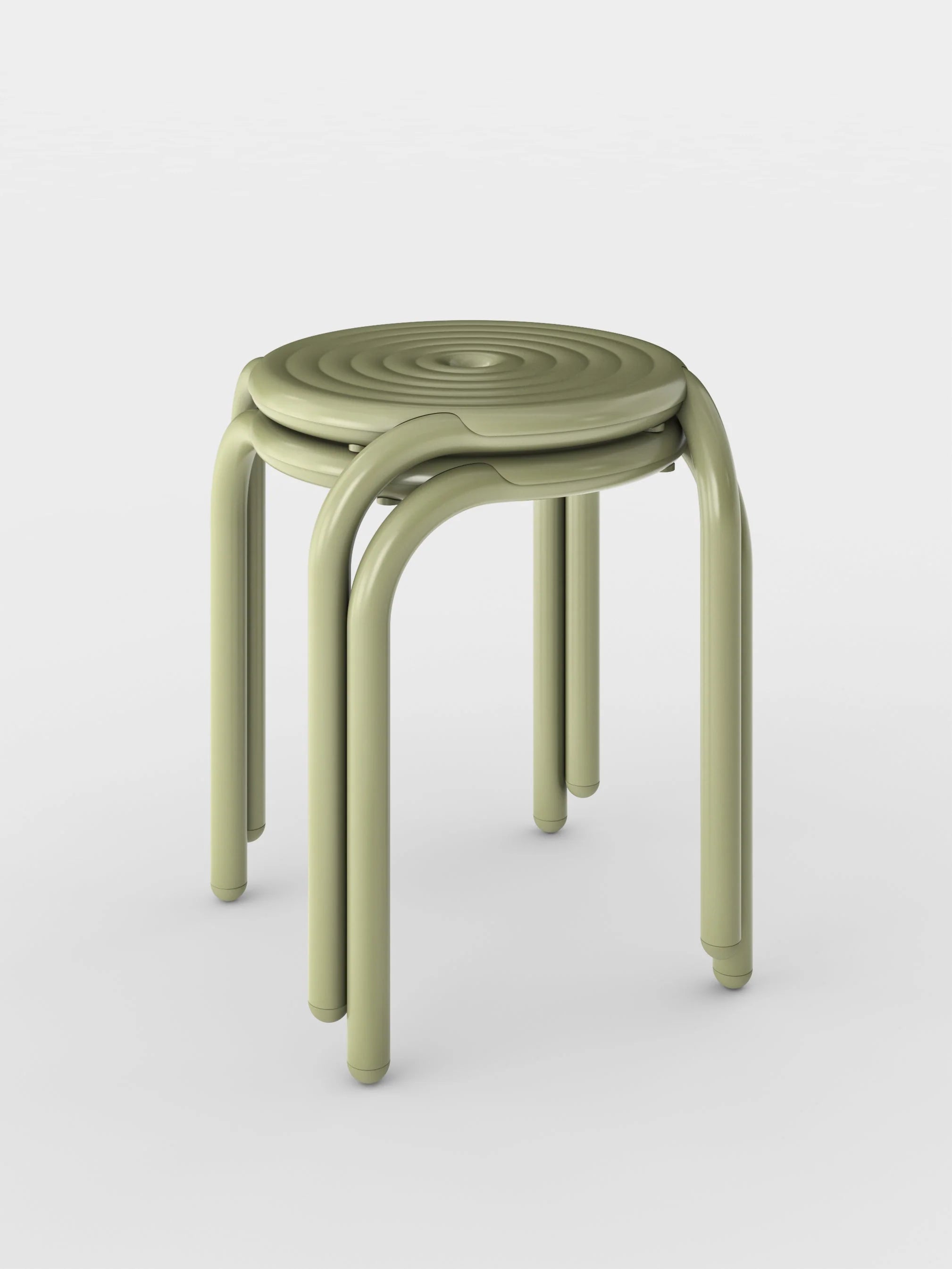 Groove Outdoor Stool Moss