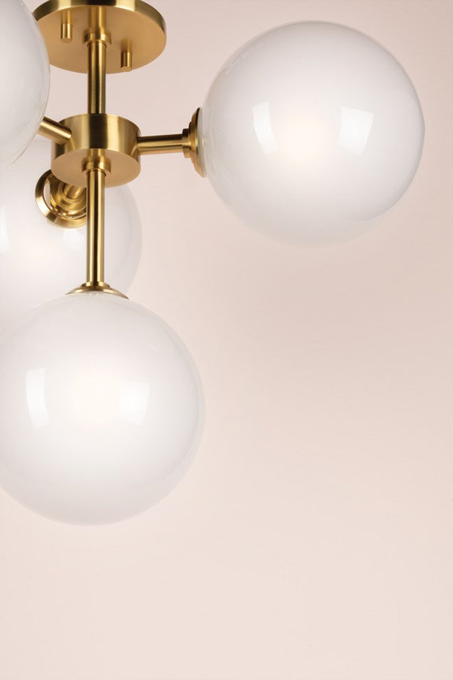 Ashleigh Semi Flush Mount Brass