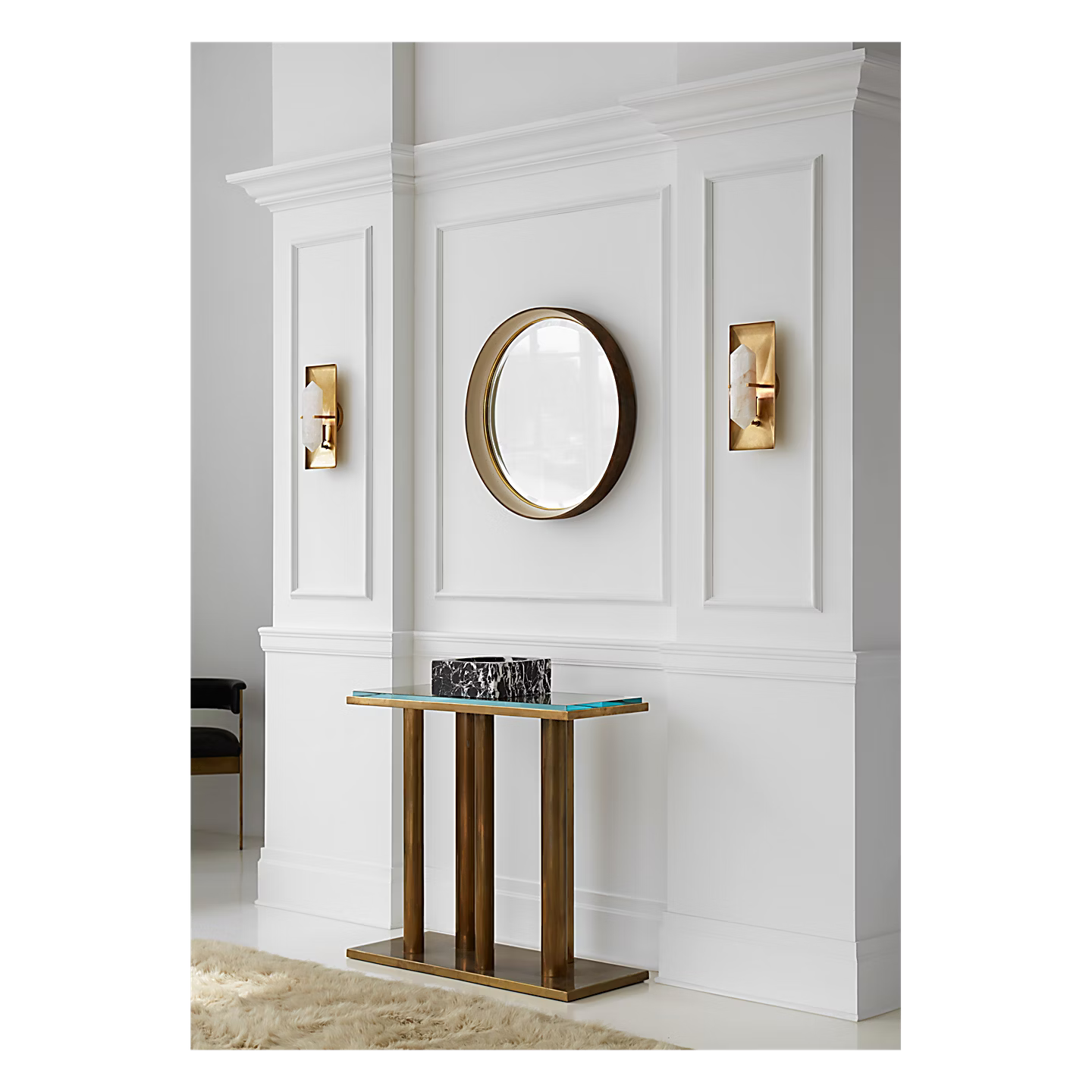 Halcyon Rectangle Sconce Brass