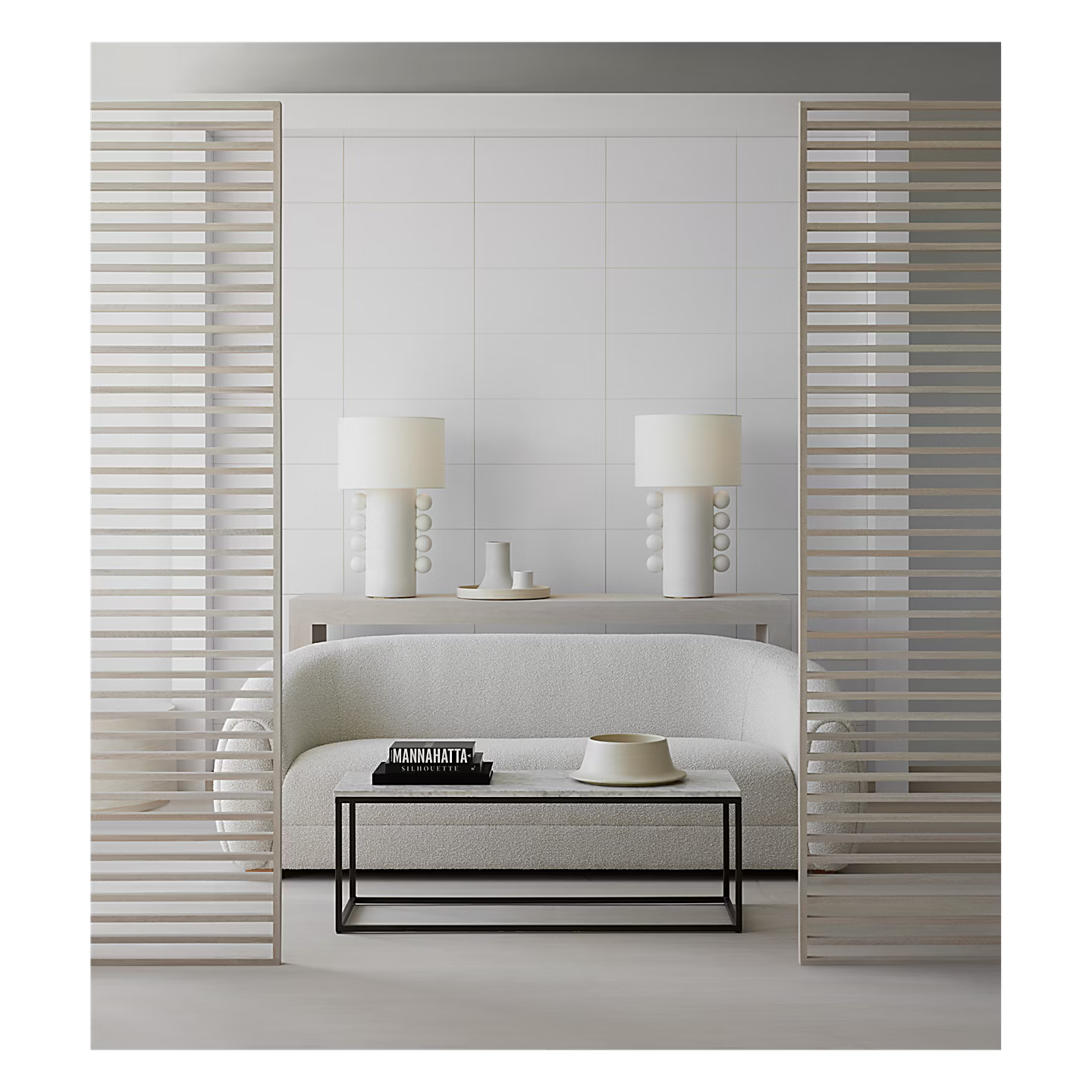 Tiglia Tall White Lamp