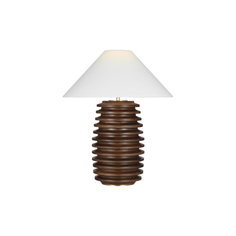 Crenelle Stacked Lamp Brown