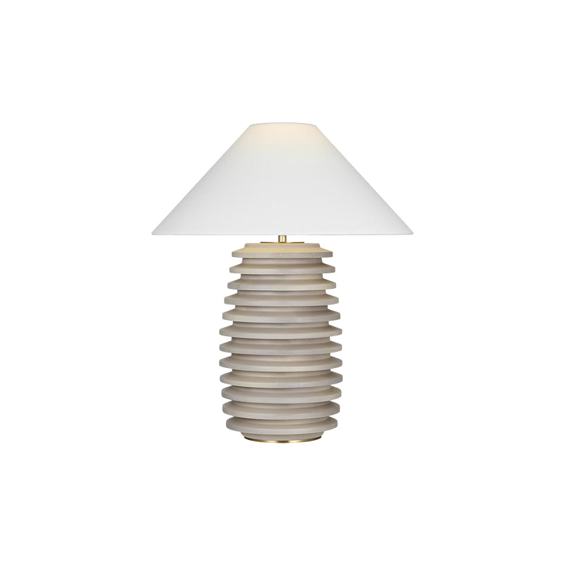 Crenelle Stacked Lamp Beige